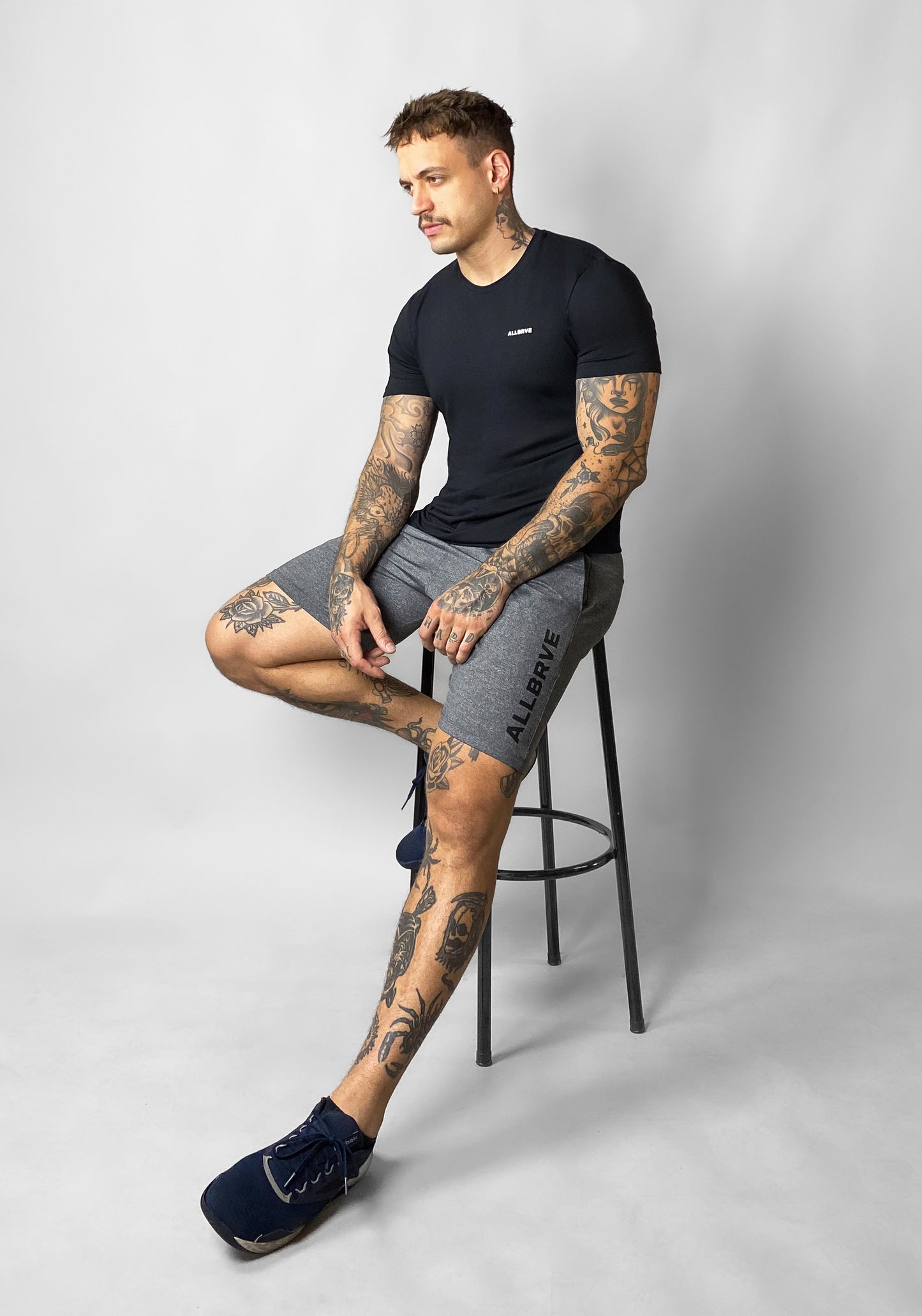 Camiseta Masculina Tech Light Preta ALLBRVE Mini