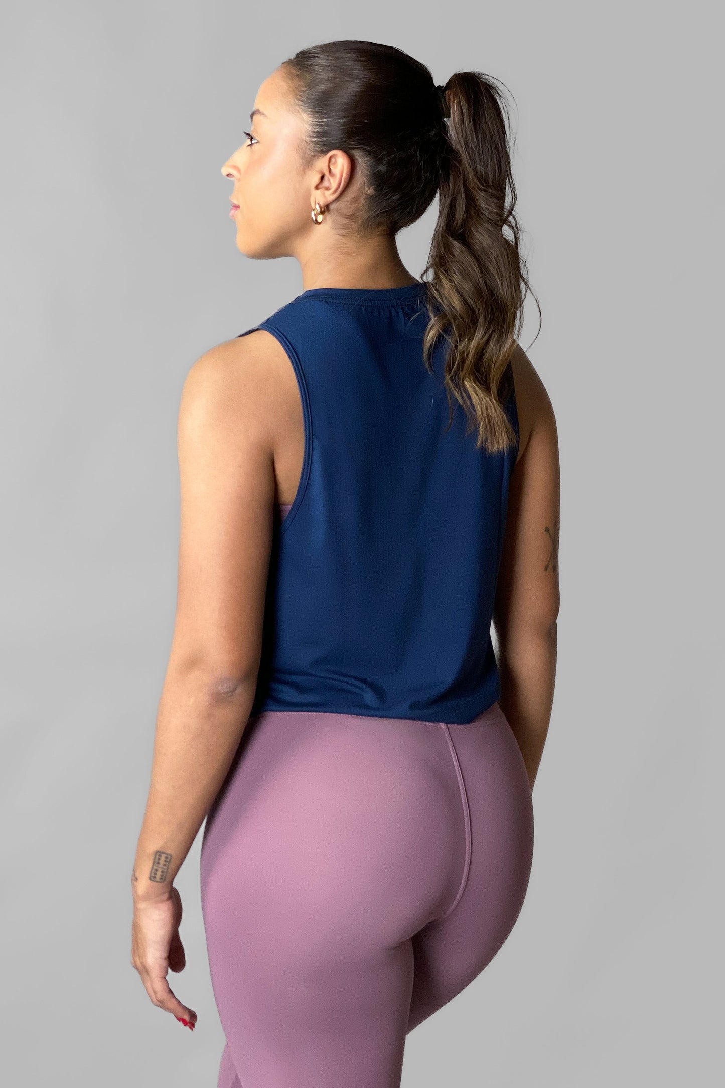 Regata Cropped Azul Marinho ALLBRVE Round