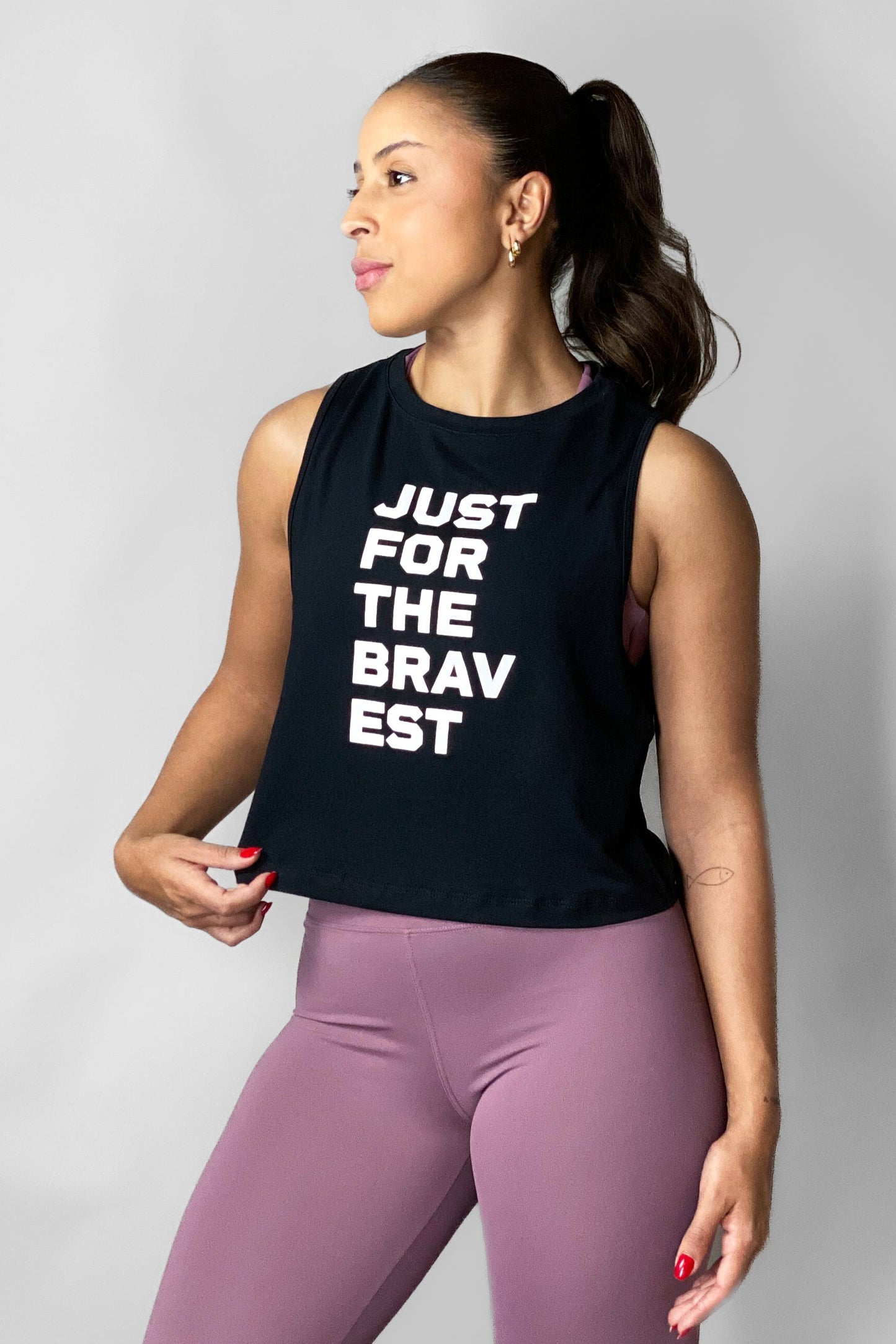 Regata Cropped Preta JFTB