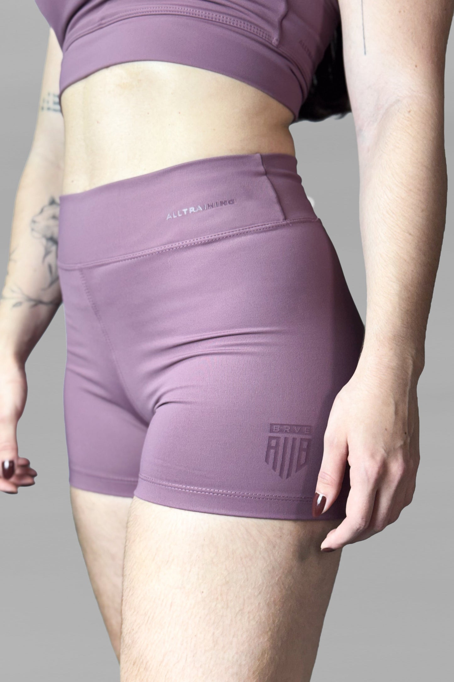 Shorts Feminino Alltraining Act Rosa Matte Logo