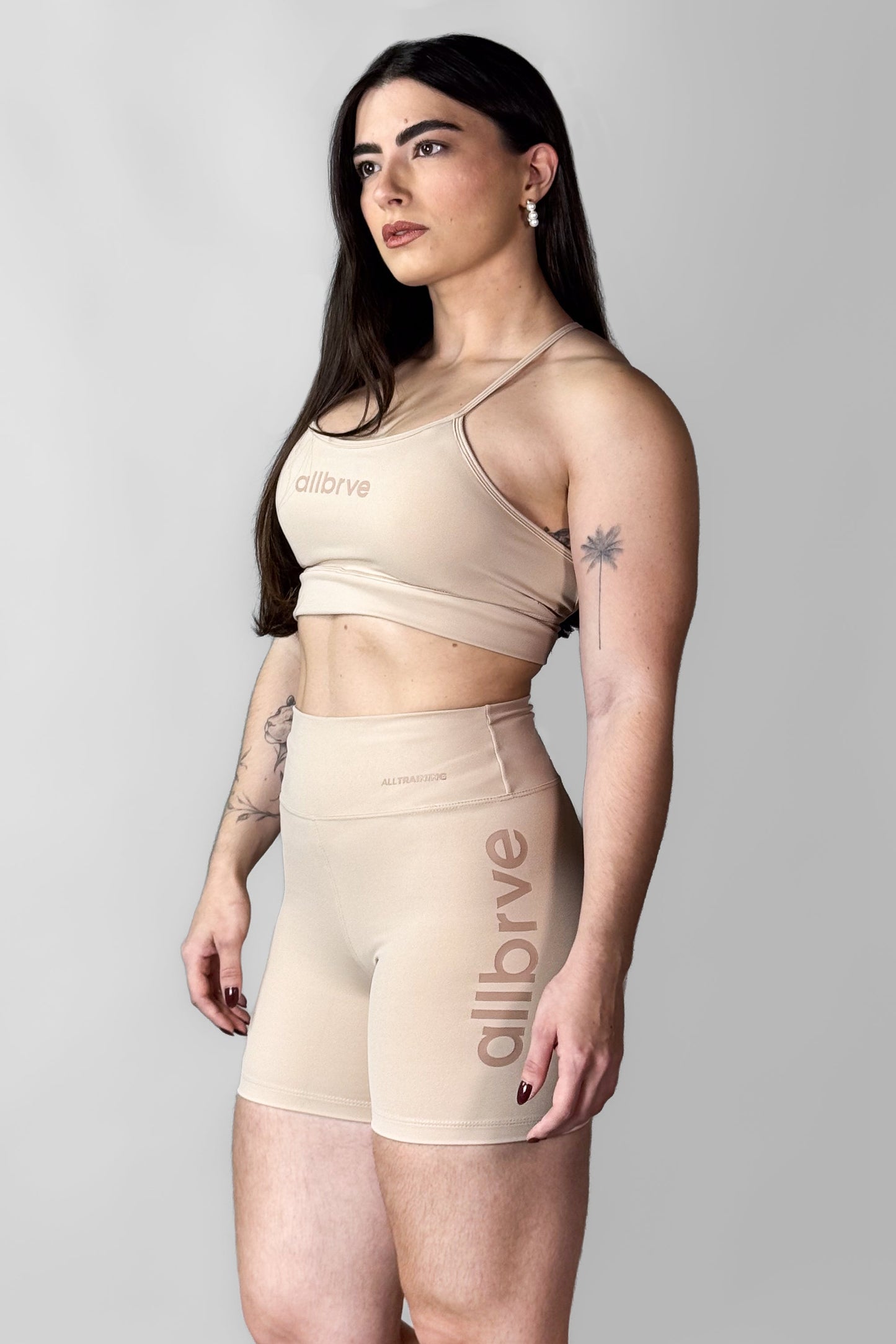 Shorts Feminino Alltraining Essential Creme Allbrve Round