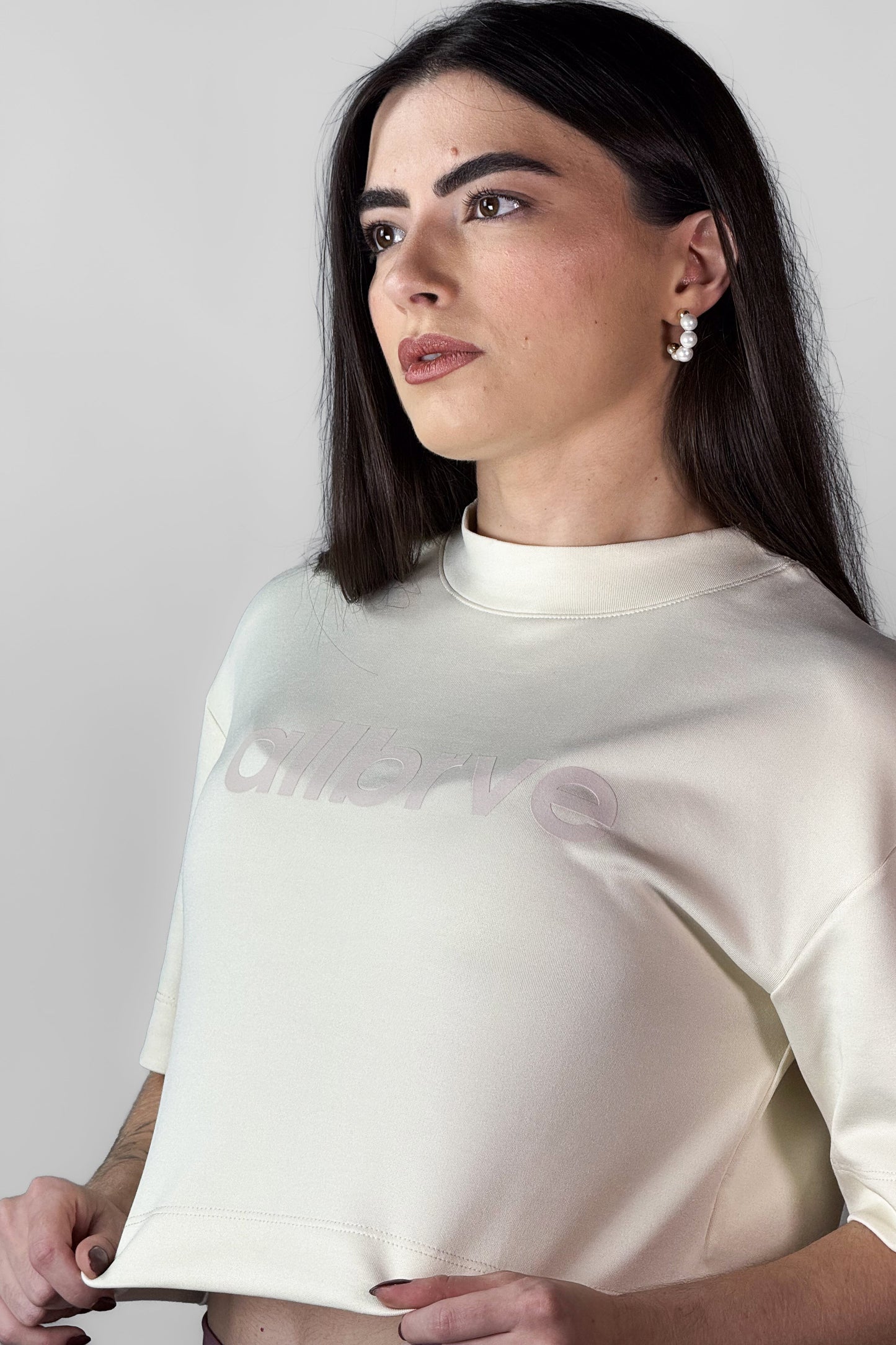 Cropped Oversized Creme Allbrve Round