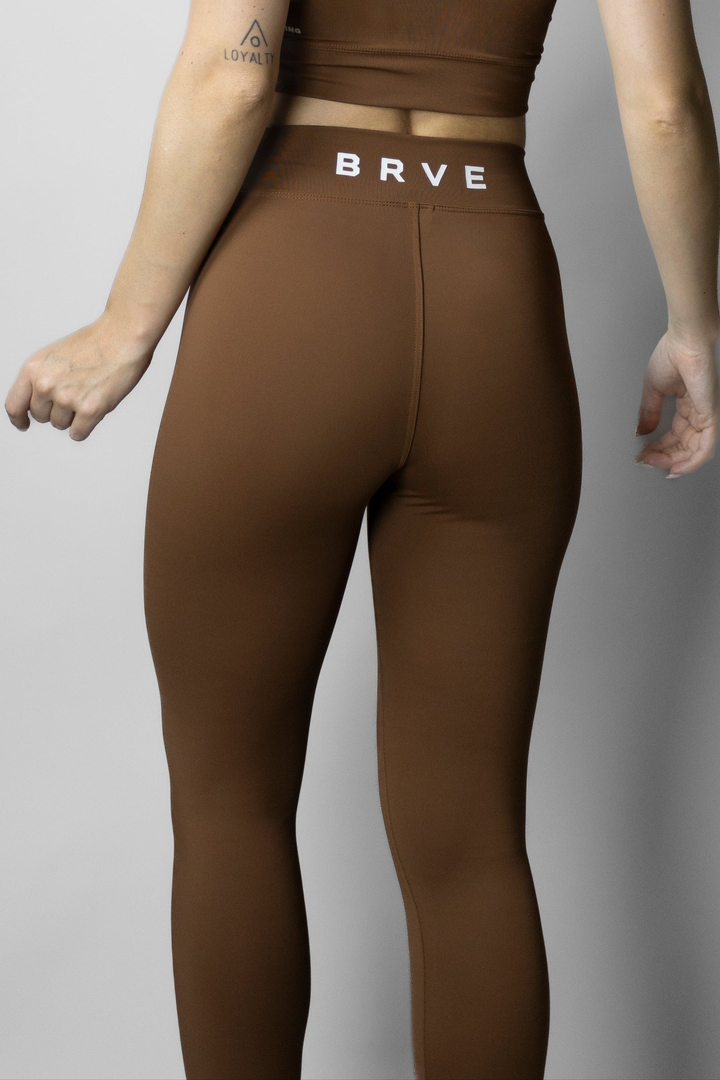 Calça Legging Alltraining Cós Regular Marrom Mocha Allbrve