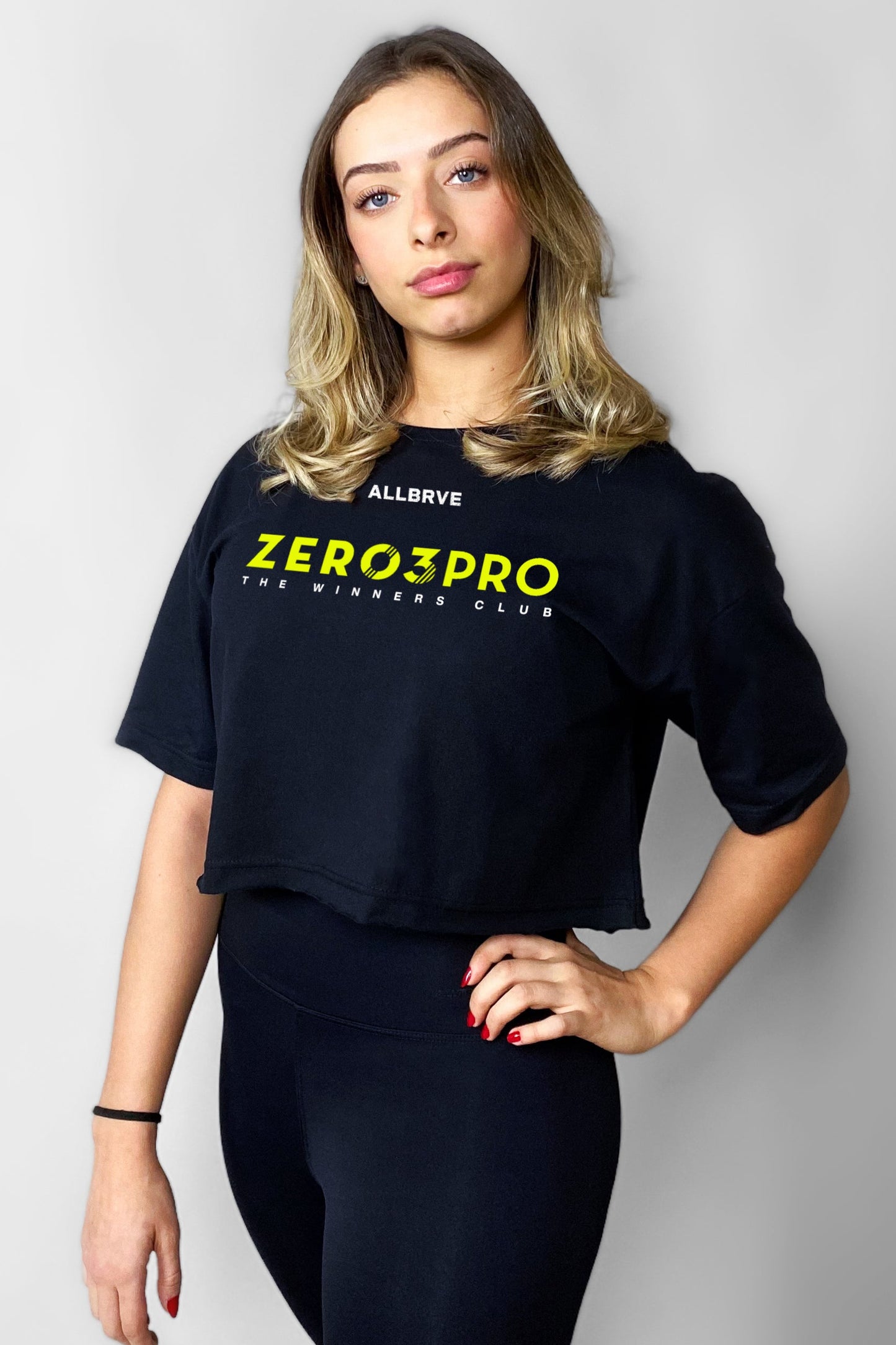 Cropped Oversized Preto Zero3PRO