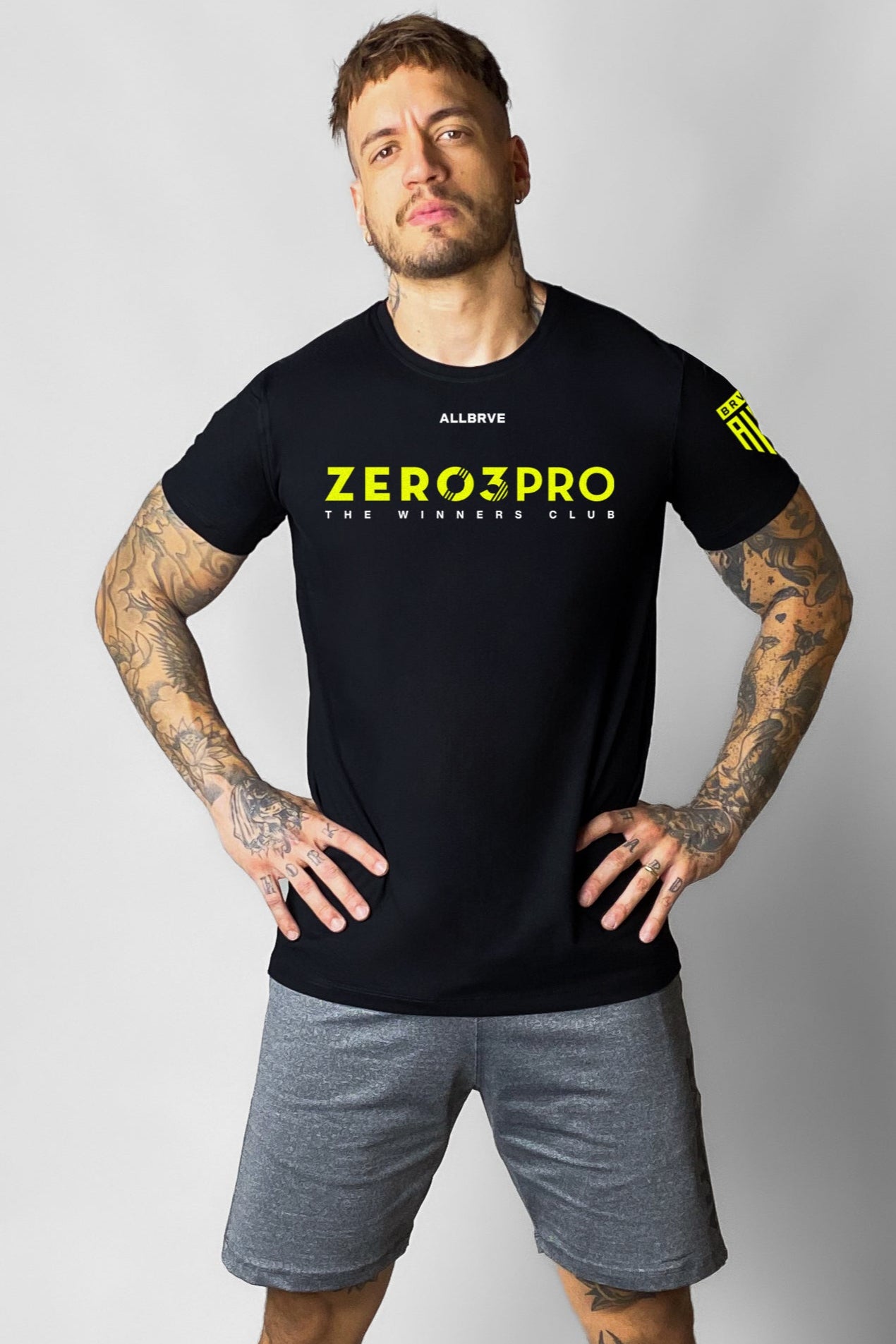 Camiseta Masculina Regular Preta Zero3PRO