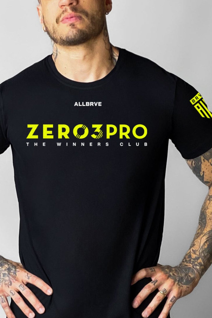 Camiseta Masculina Regular Preta Zero3PRO
