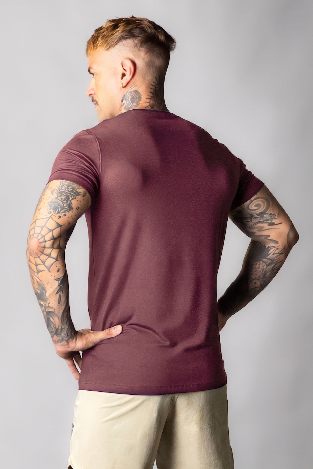 Camiseta Masculina Tech Light Bordô ALLBRVE