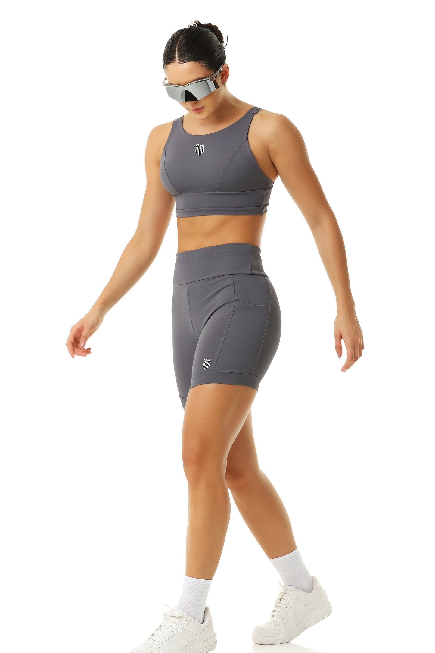 Top Feminino Alltraining Grip Cinza Urban