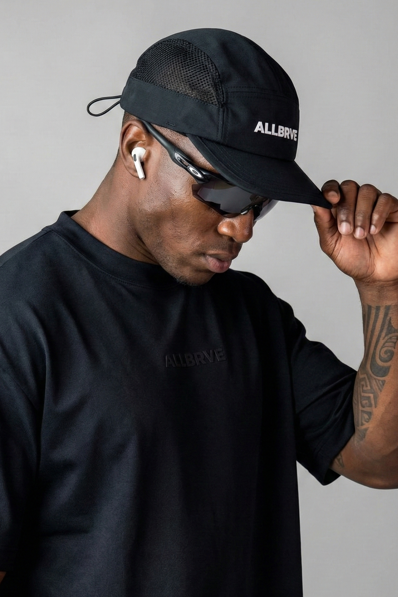 Boné 5-Panel Preto ALLBRVE [LIMITED]