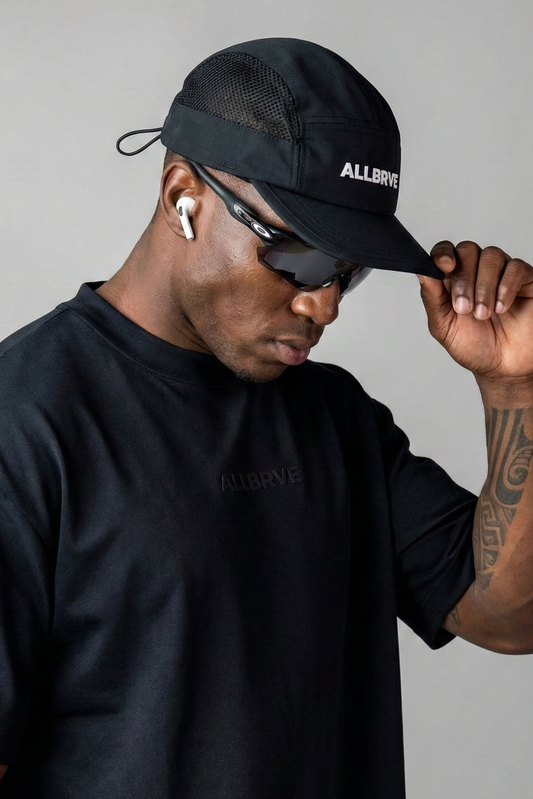 Boné 5-Panel Preto ALLBRVE [LIMITED]