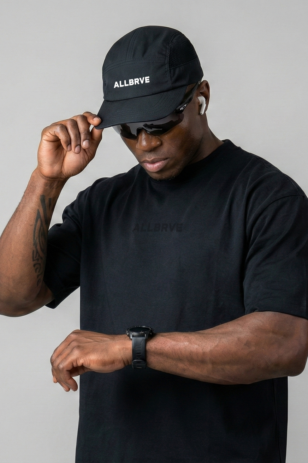 Boné 5-Panel Preto ALLBRVE [LIMITED]