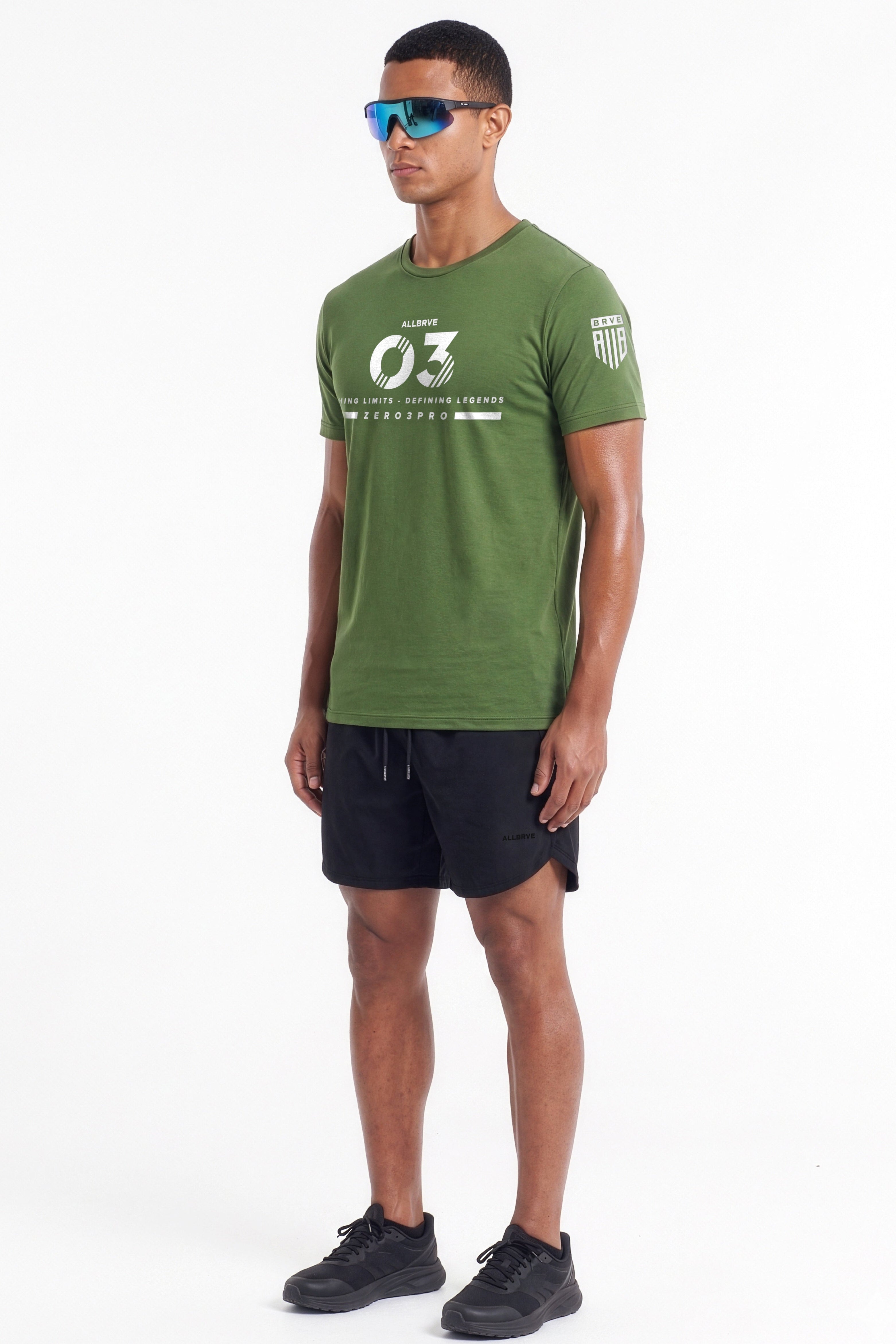 Camiseta Masculina Light Training Verde Militar 03Pro