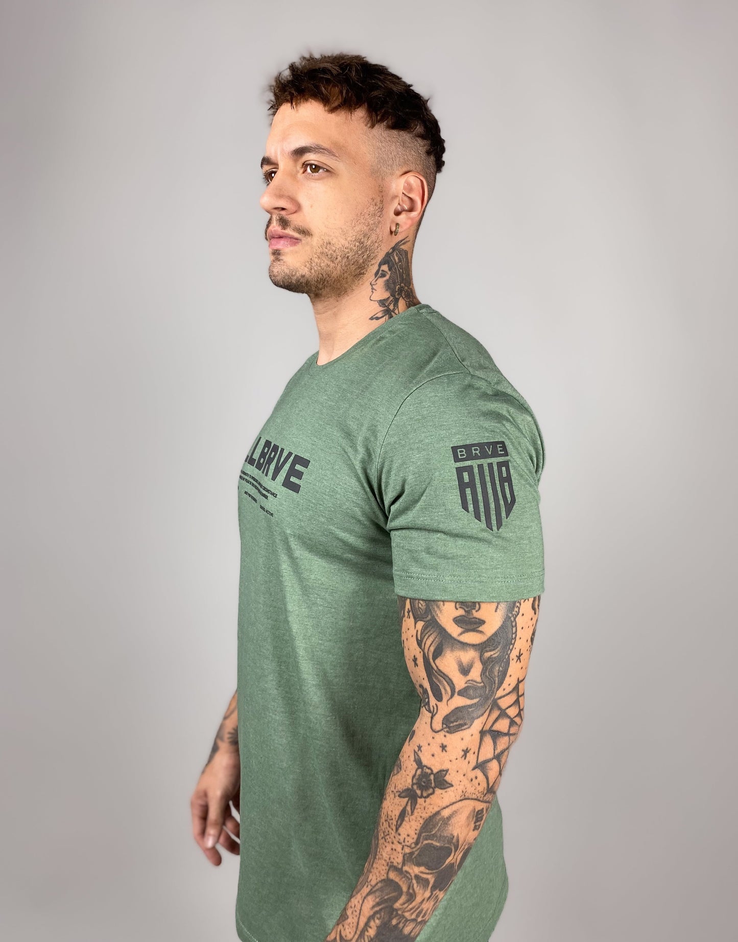 Camiseta Masculina Mescla Militar Allbrve Sign