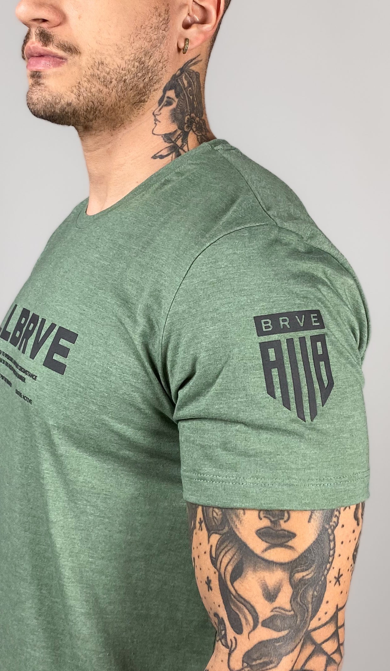 Camiseta Masculina Mescla Militar Allbrve Sign