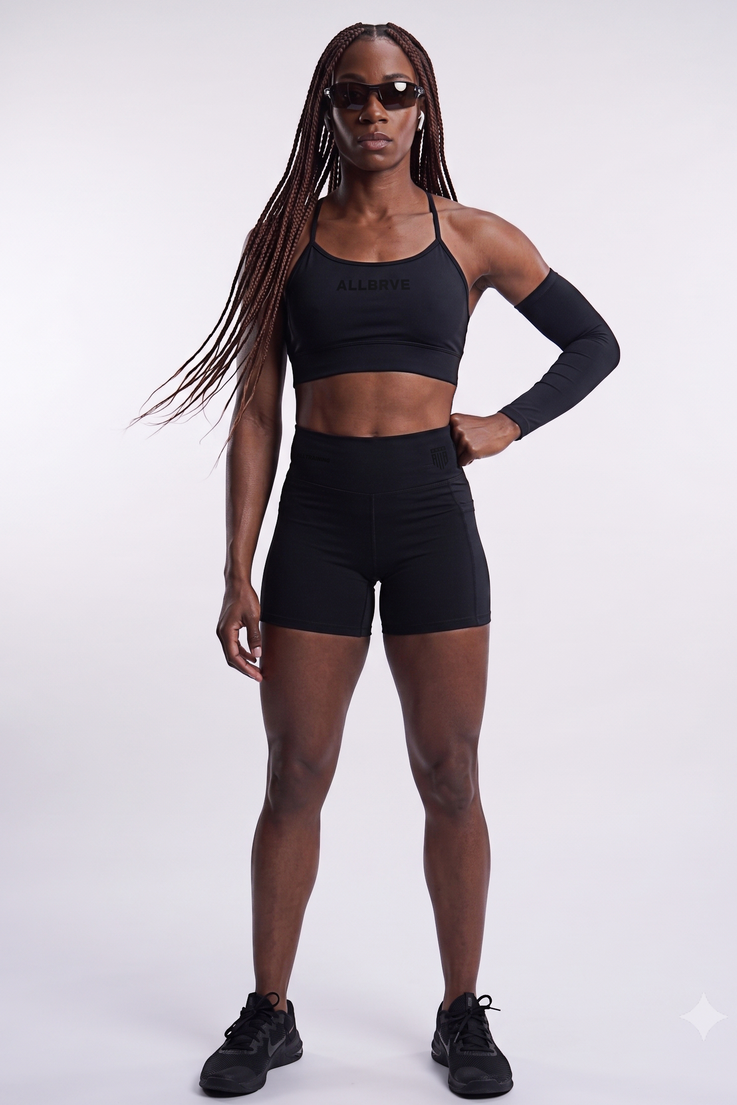 Shorts Feminino Alltraining® Essential com Bolso Preto Allblack