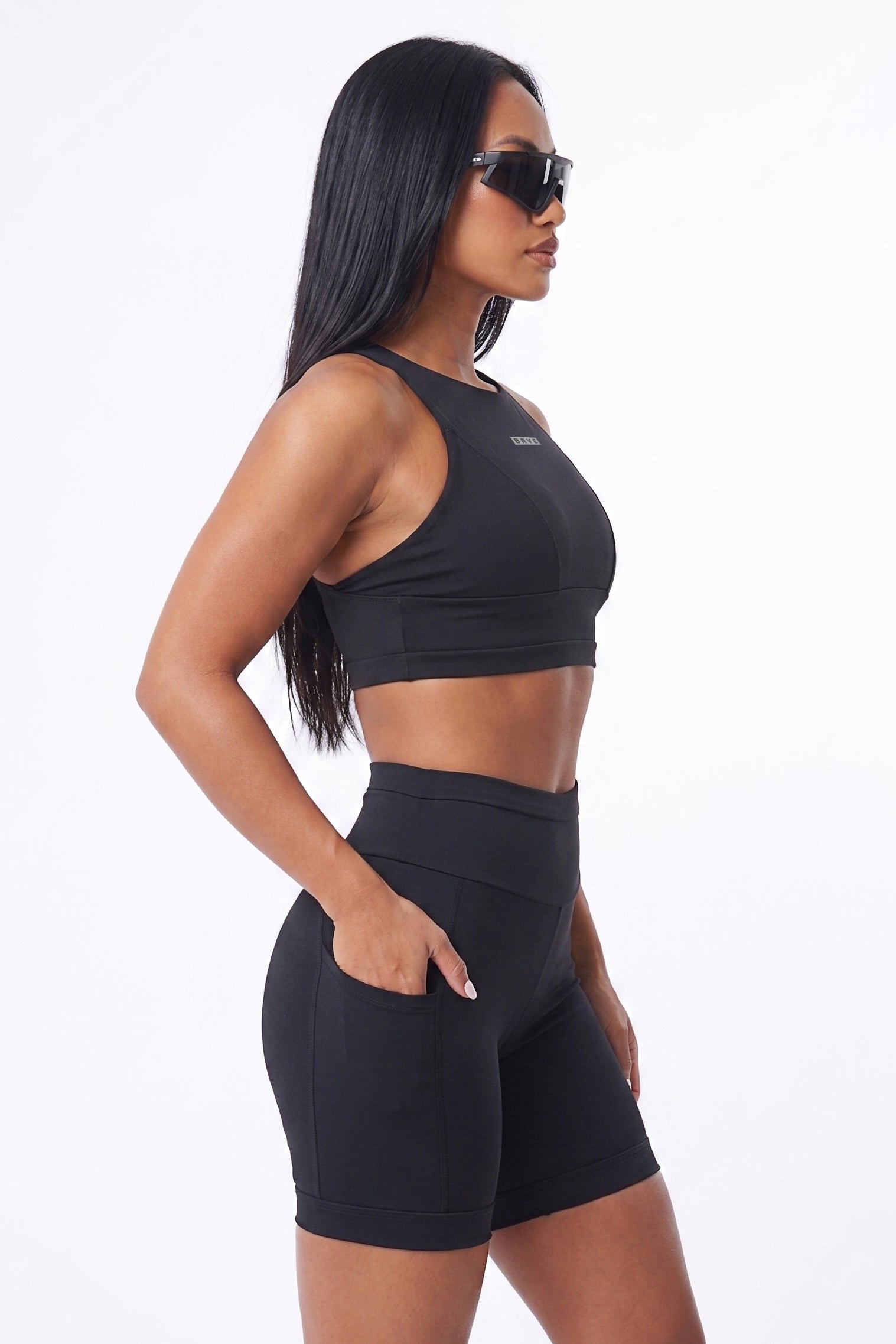 Shorts Feminino Alltraining® Grip com Bolso Preto