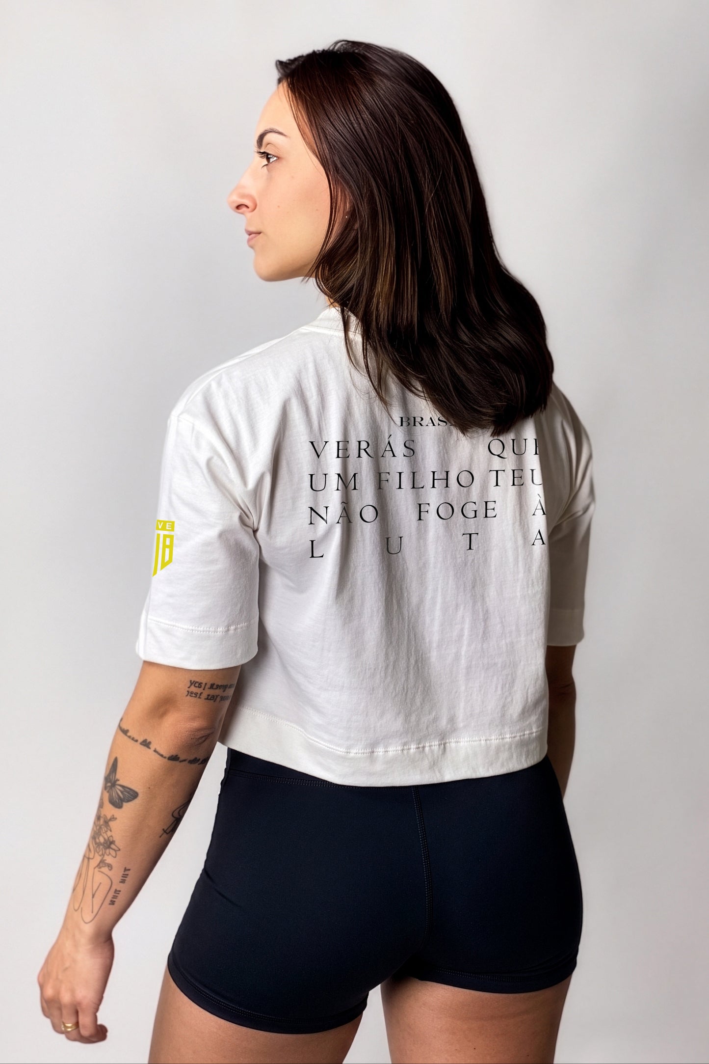 Cropped Oversized Branca Brasil [LIMITED]