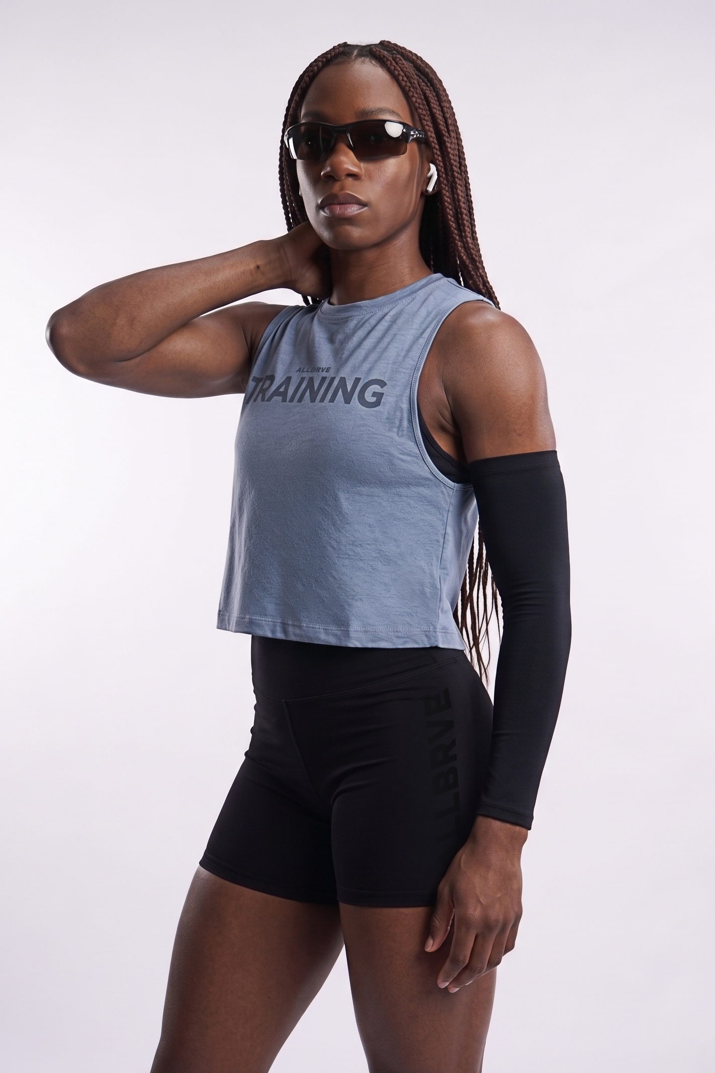 Regata Cropped Light Training azul-acinzentado