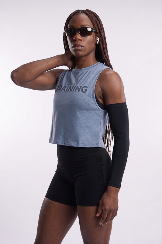 Regata Cropped Light Training azul-acinzentado