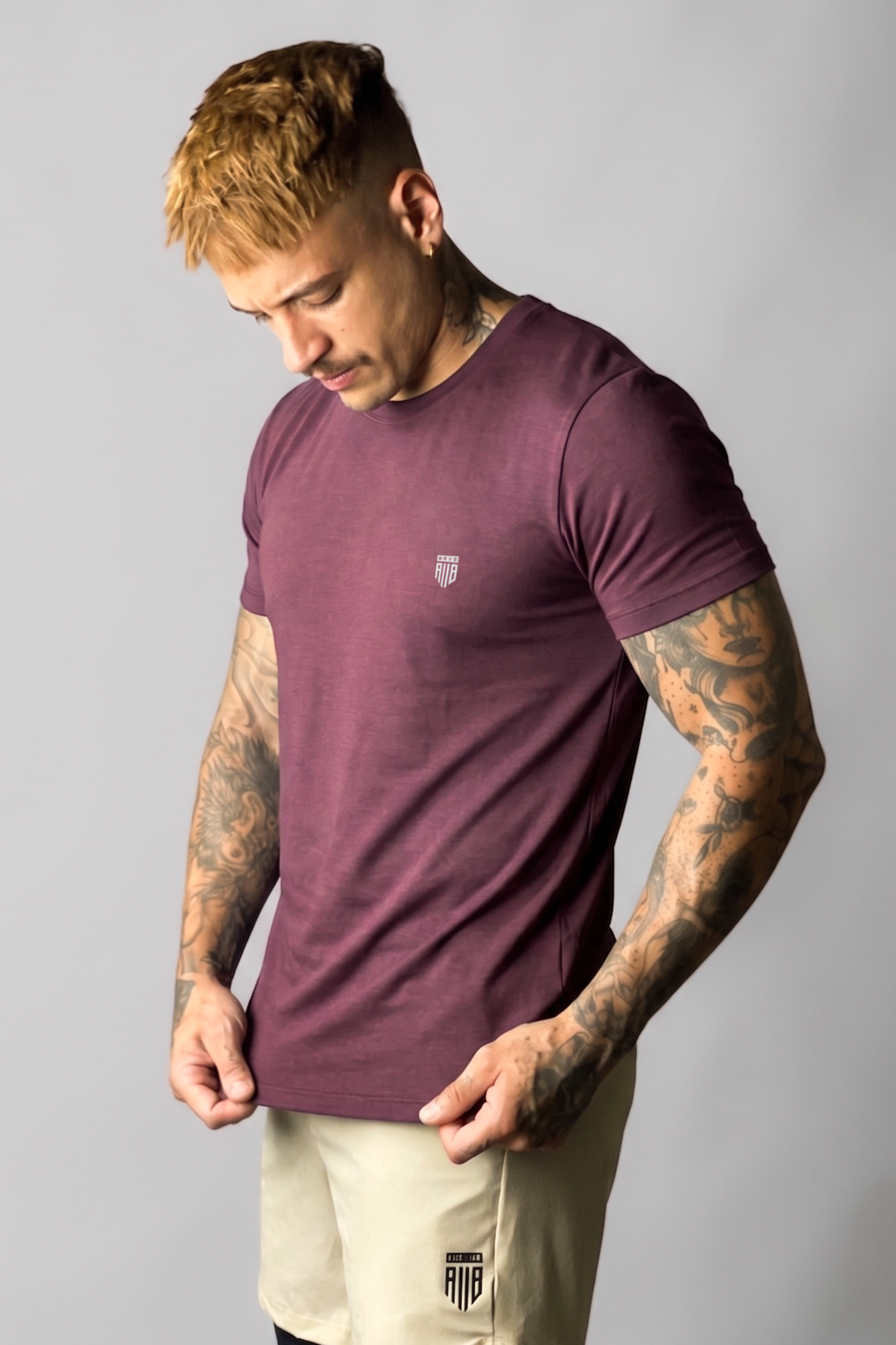 Camiseta Masculina Tech Light Bordô ALLBRVE