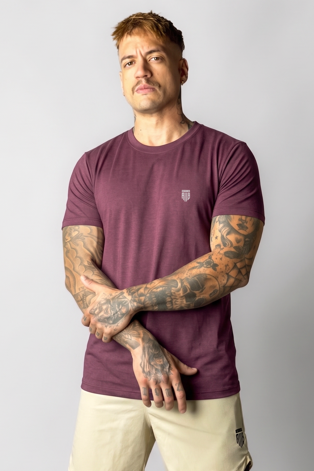 Camiseta Masculina Tech Light Bordô ALLBRVE