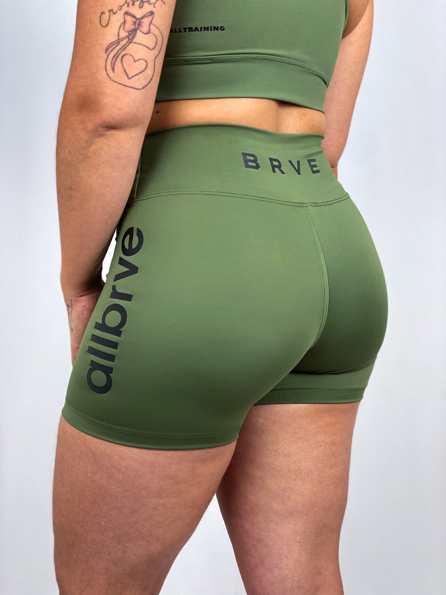 Shorts Feminino Alltraining Verde Army Allbrve Round