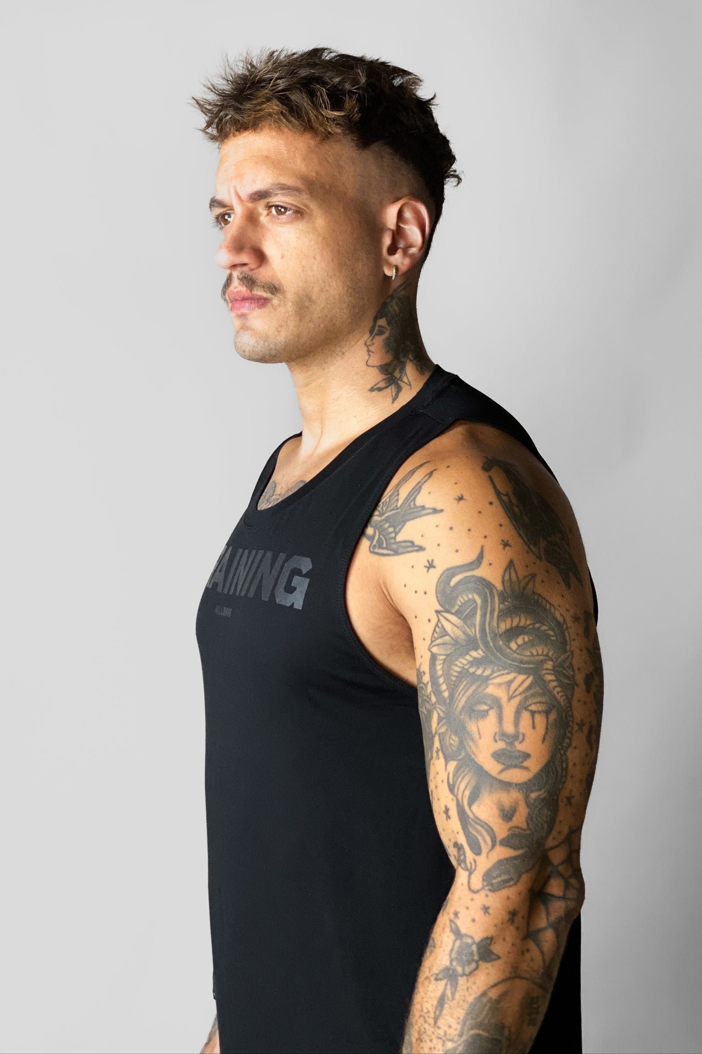 Regata Masculina Light Preta Allblack Training