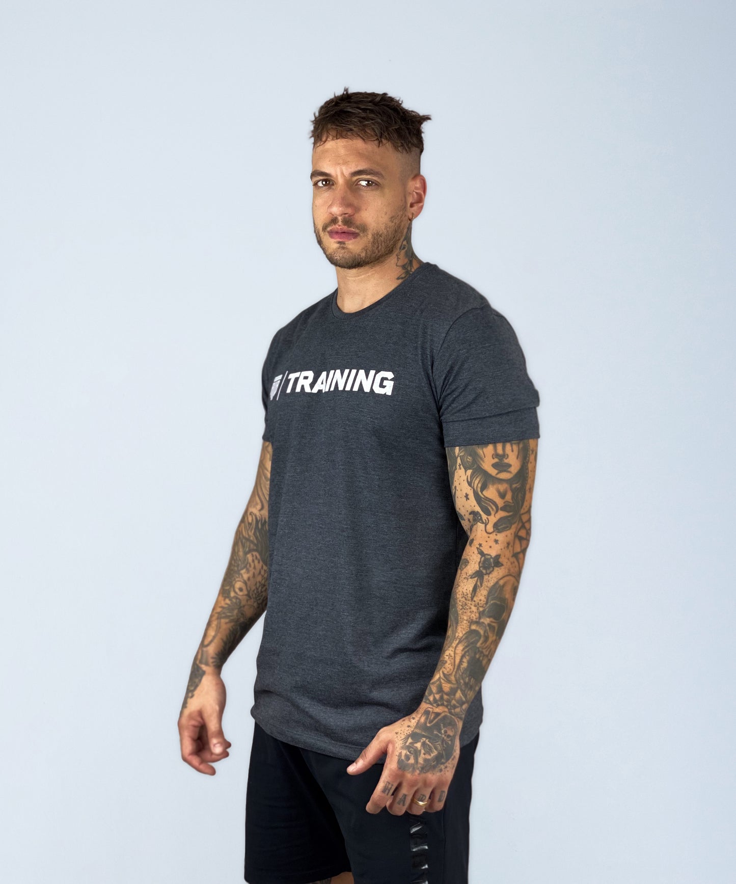 Camiseta Masculina Cinza Chumbo Training