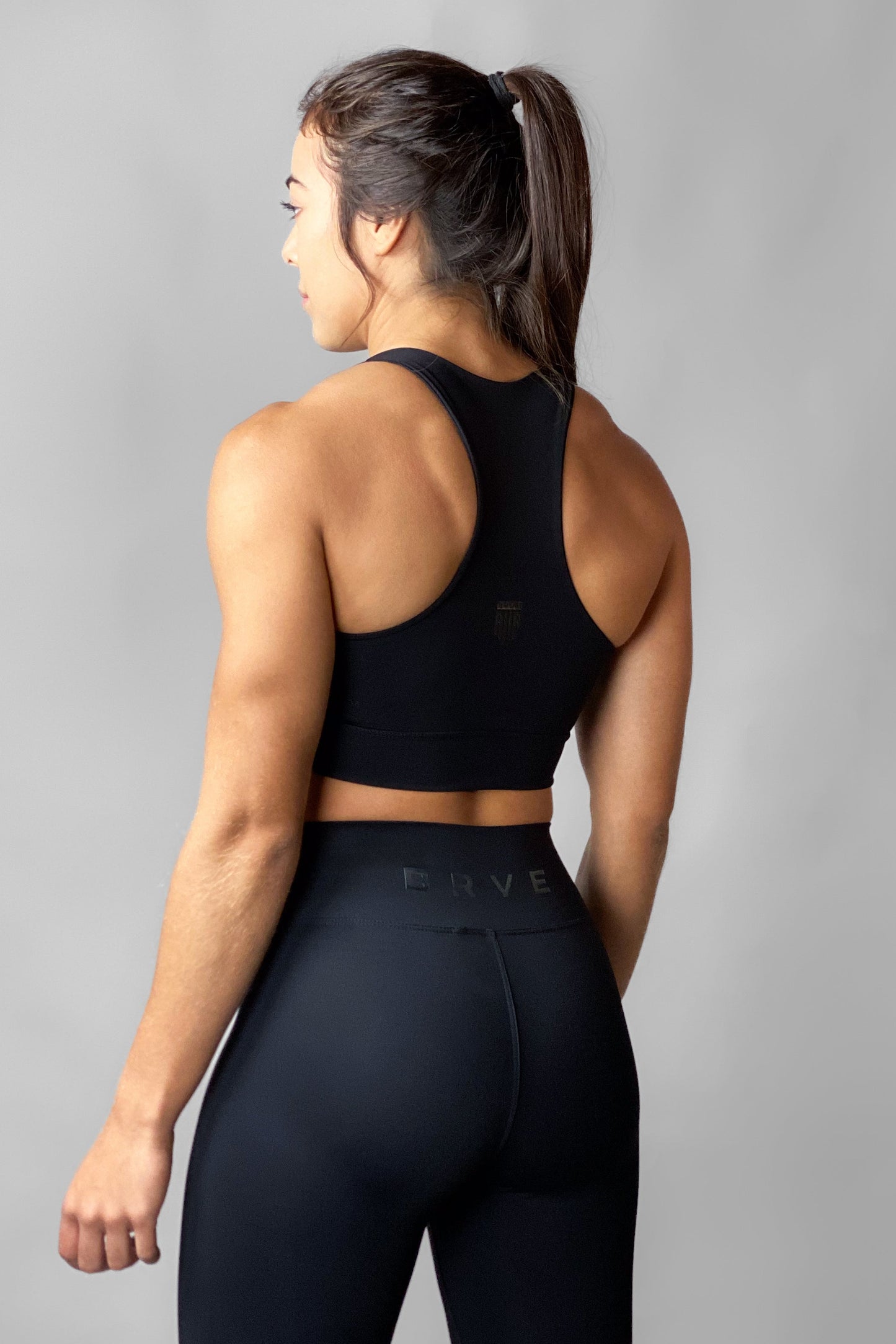 Top Nadador Feminino Alltraining Preto Allblack Allbrve