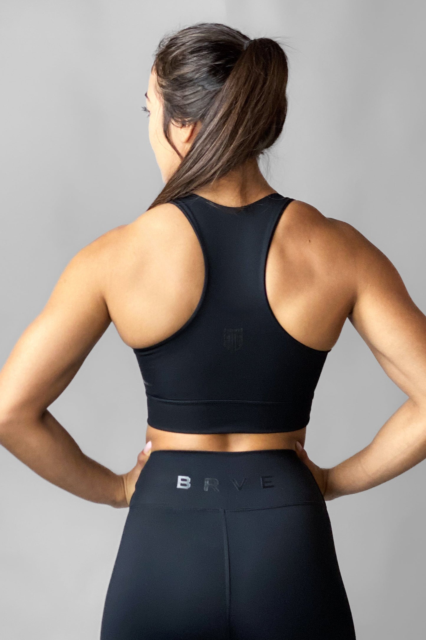 Top Nadador Feminino Alltraining Preto Allblack Allbrve