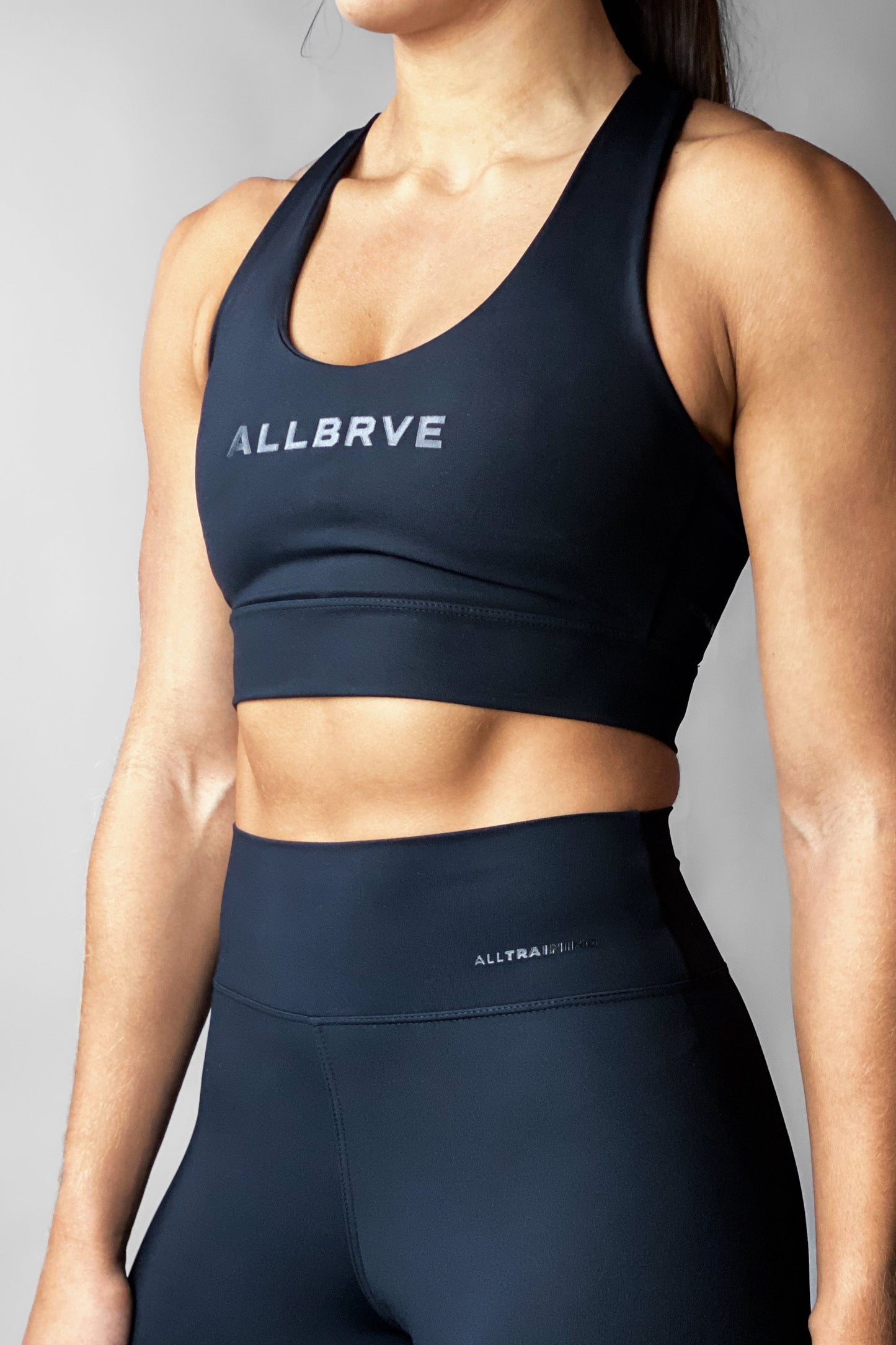 Top Nadador Feminino Alltraining Preto Allblack Allbrve