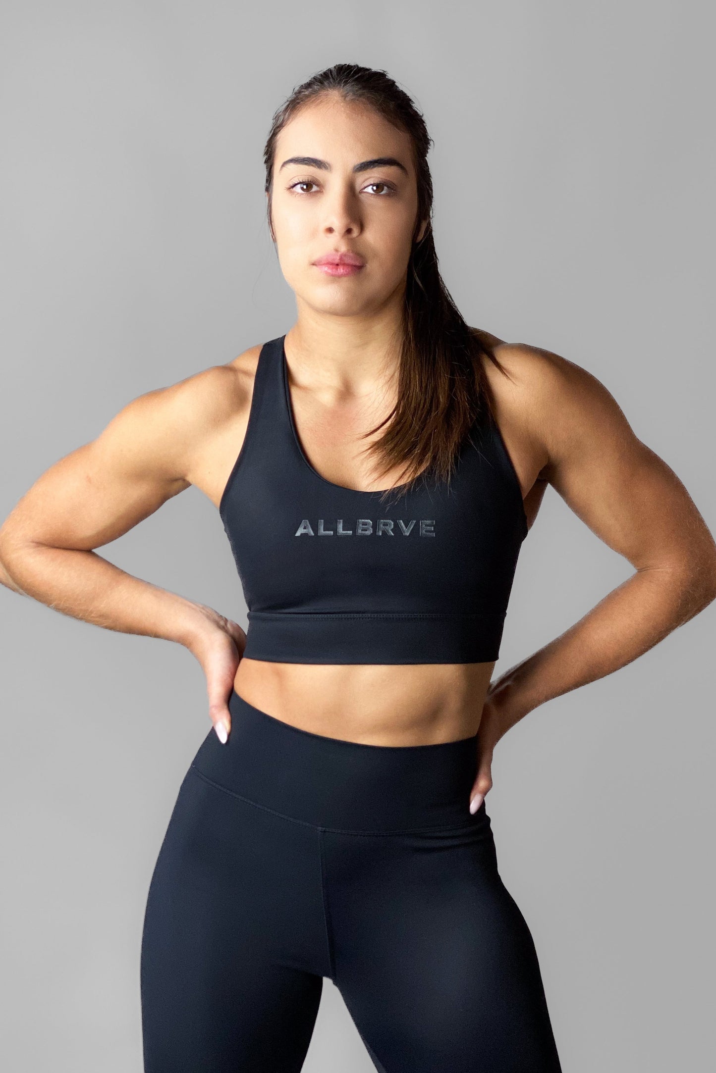Top Nadador Feminino Alltraining Preto Allblack Allbrve
