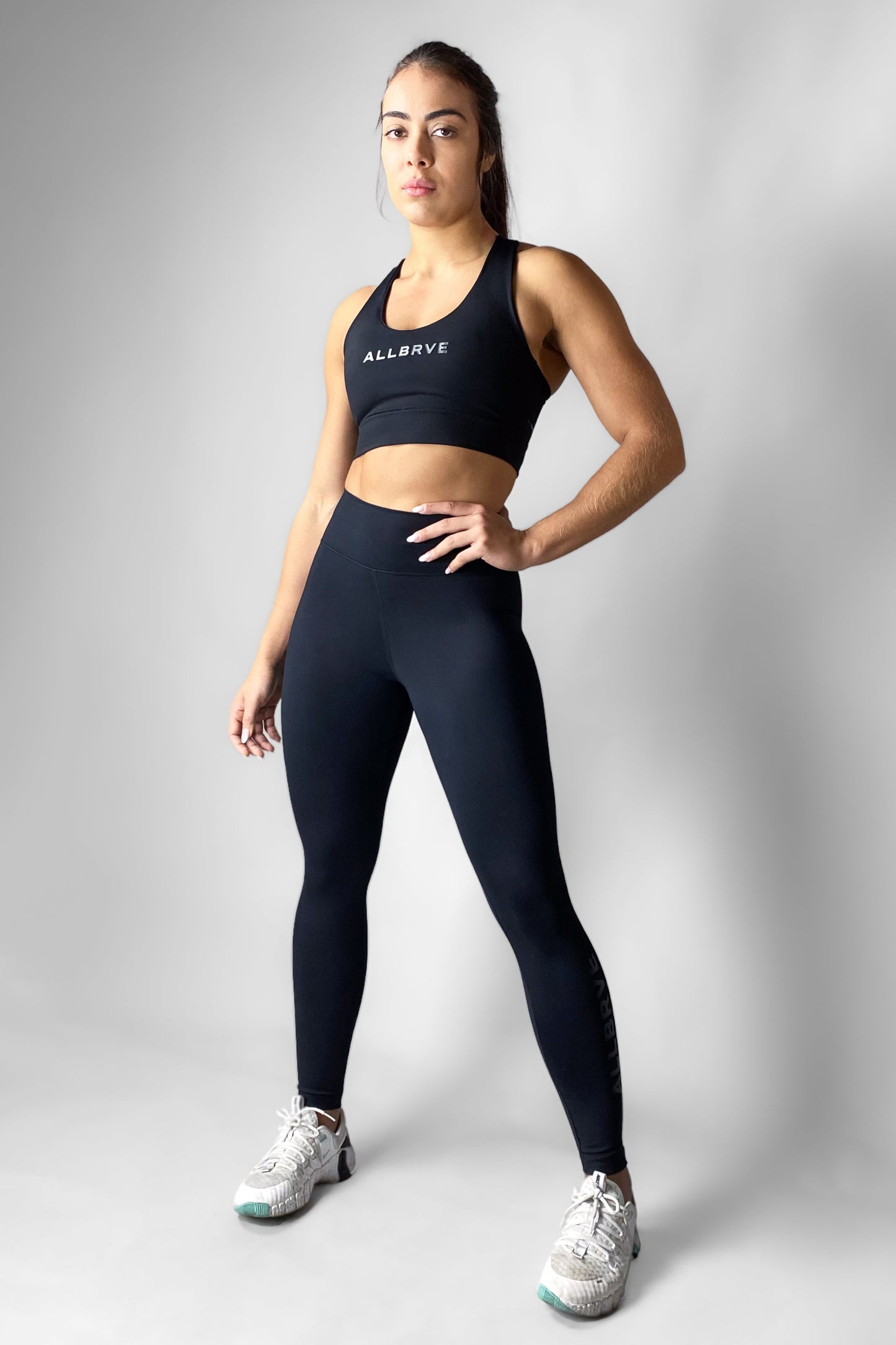 Calça Legging Alltraining Cós Alto Preta Allblack Allbrve