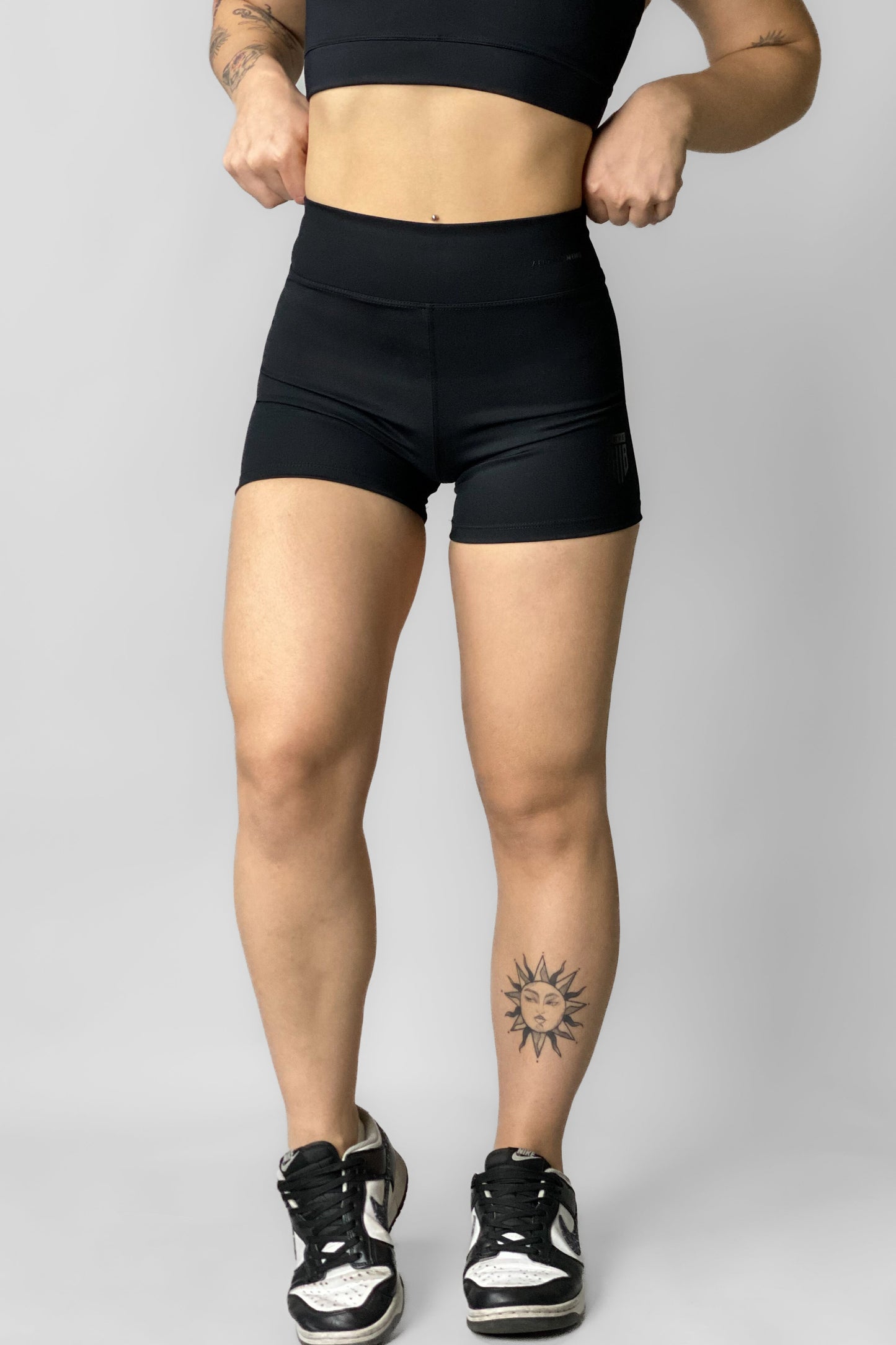 Shorts Feminino Alltraining Act Allblack Logo