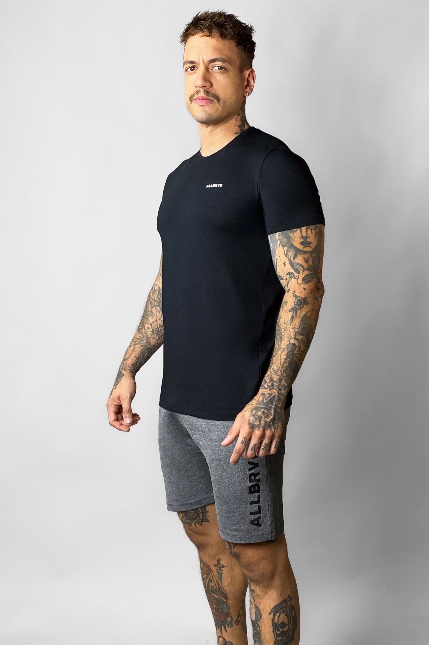 Camiseta Masculina TechLight Preta ALLBRVE Mini