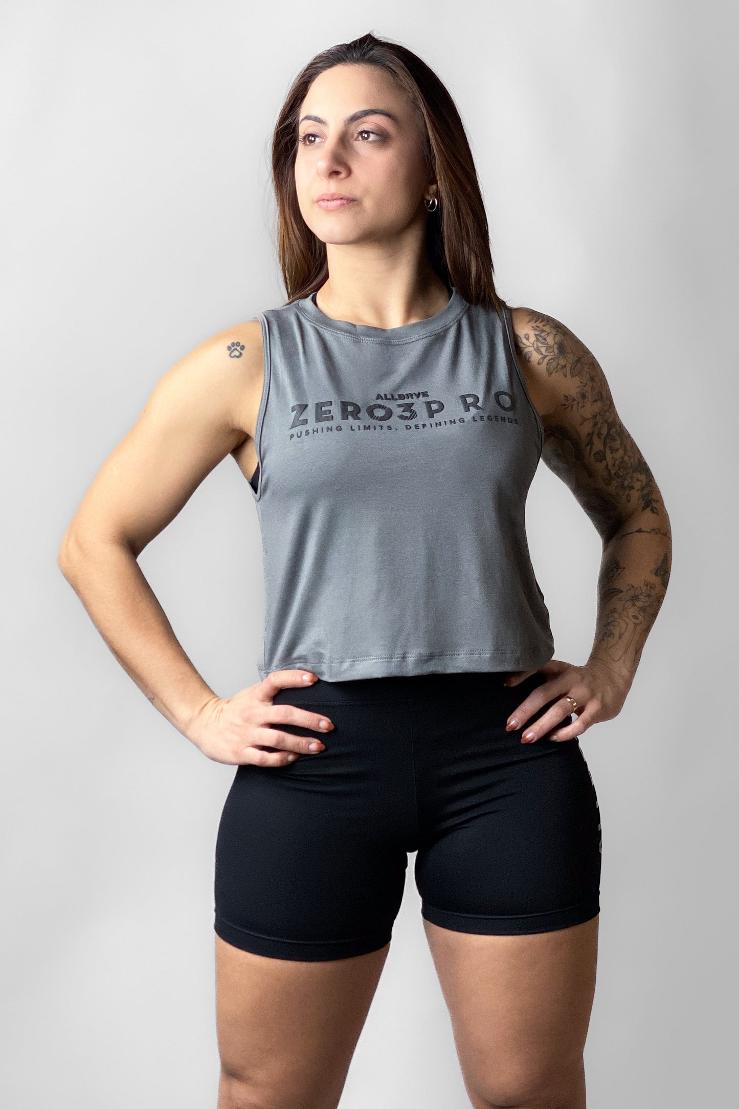 Regata Cropped Cinza Urban Zero3Pro