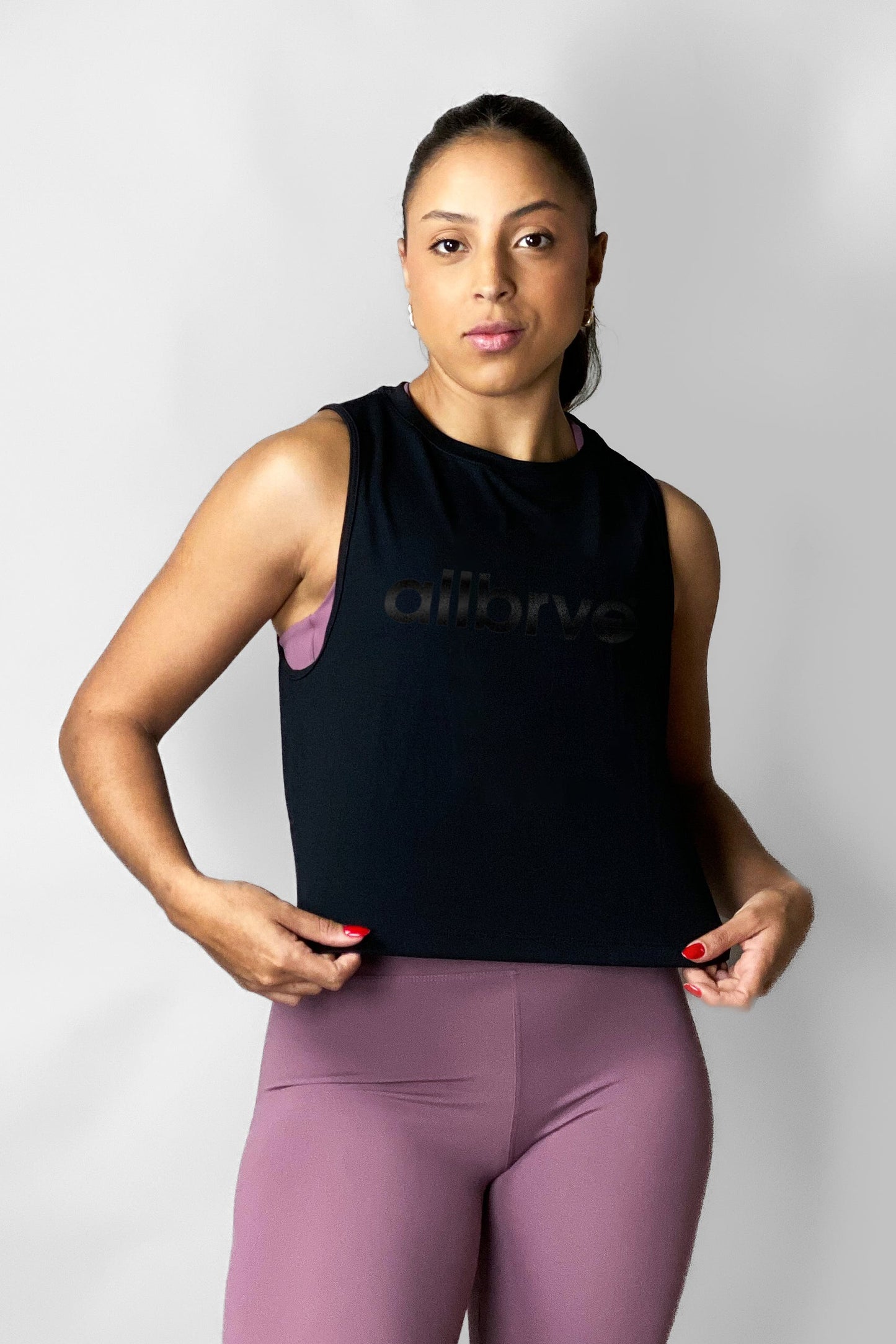 Regata Cropped Preta Allblack Round