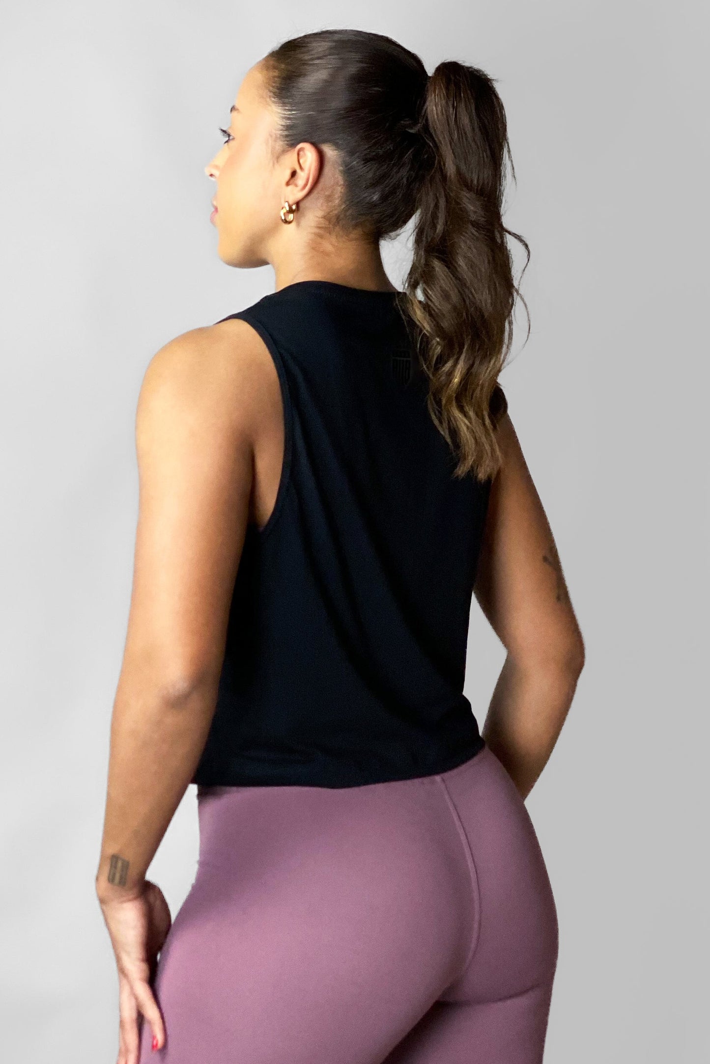 Regata Cropped Preta Allblack Round