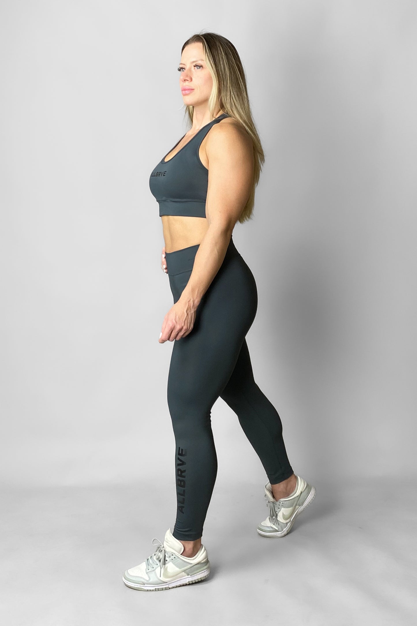 Calça Legging Alltraining Cós Regular Cinza Urban