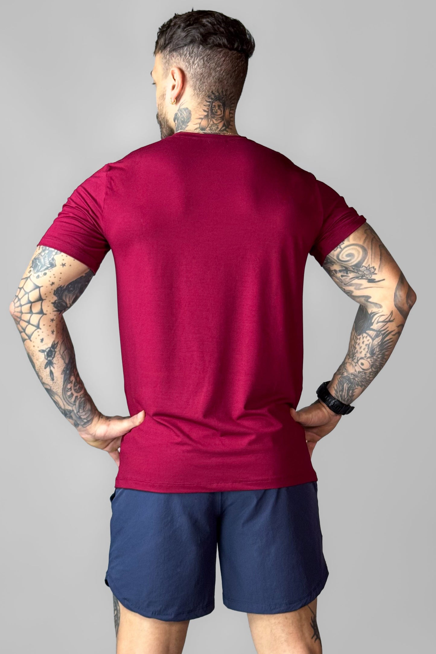 Camiseta Masculina Tech Light Grená ALLBRVE