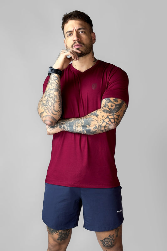 Camiseta Masculina Tech Light Grená ALLBRVE
