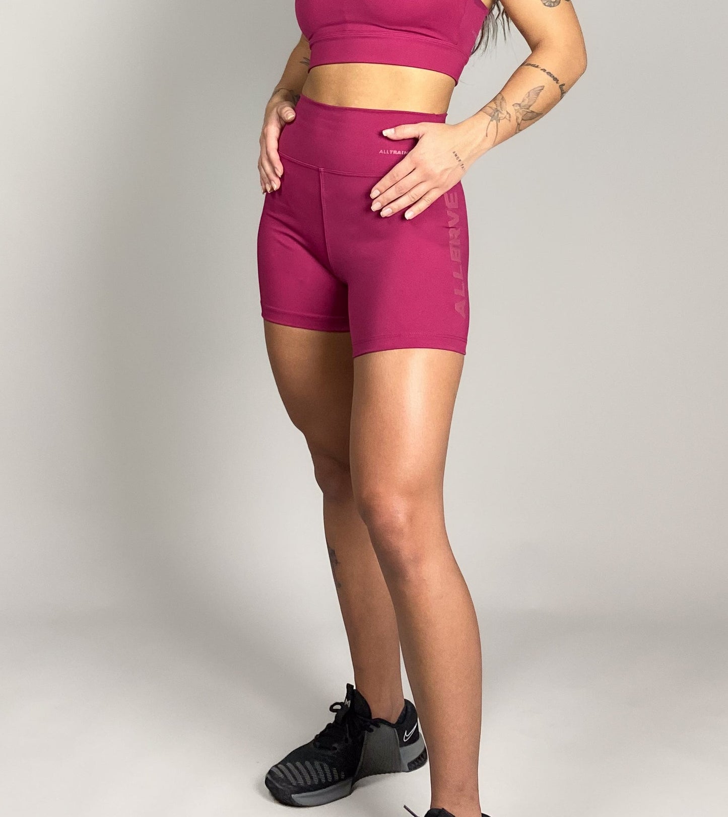 Shorts Feminino Alltraining Essential Marsala Allbrve