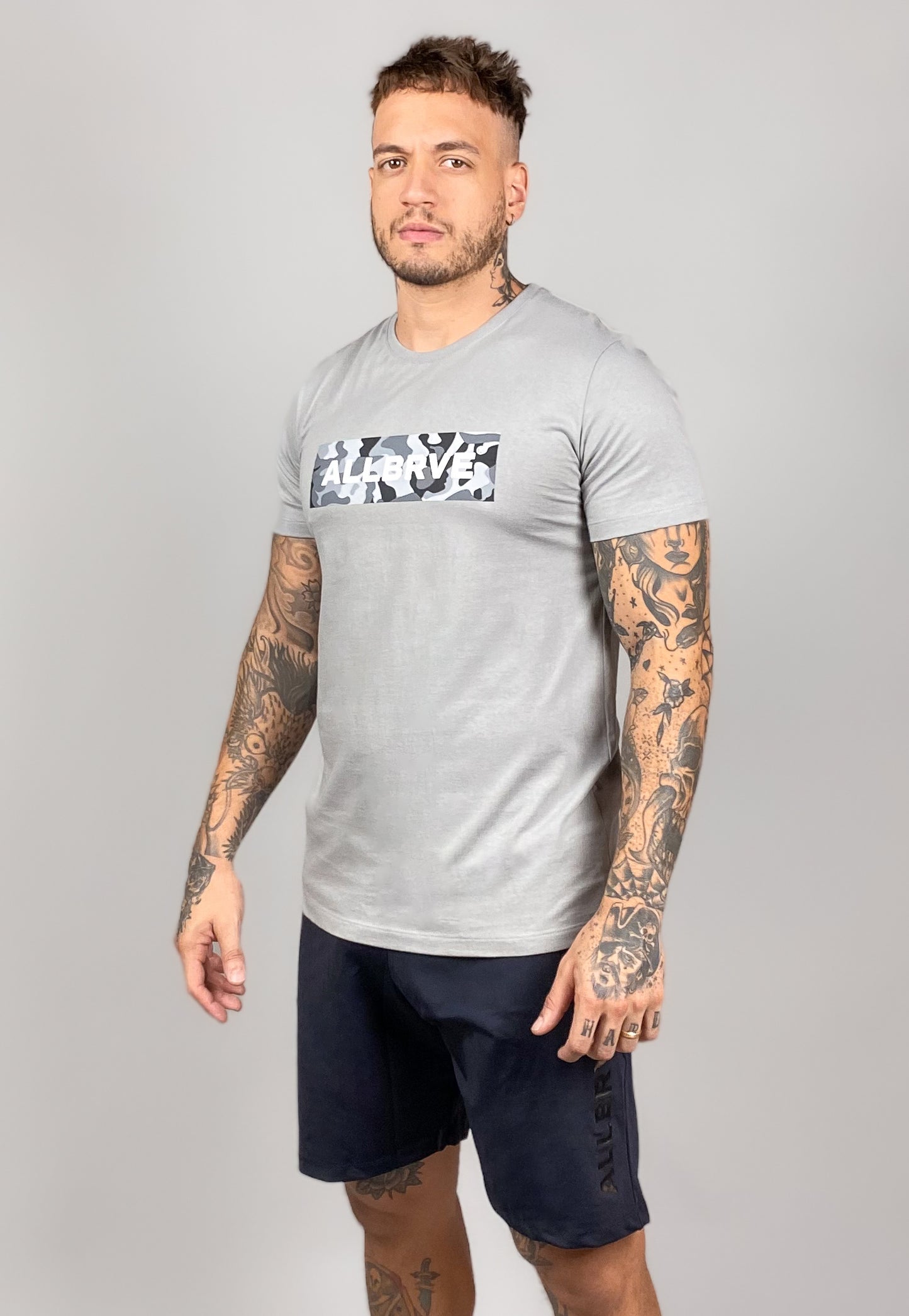 Camiseta Masculina Cinza Allbrve Camu