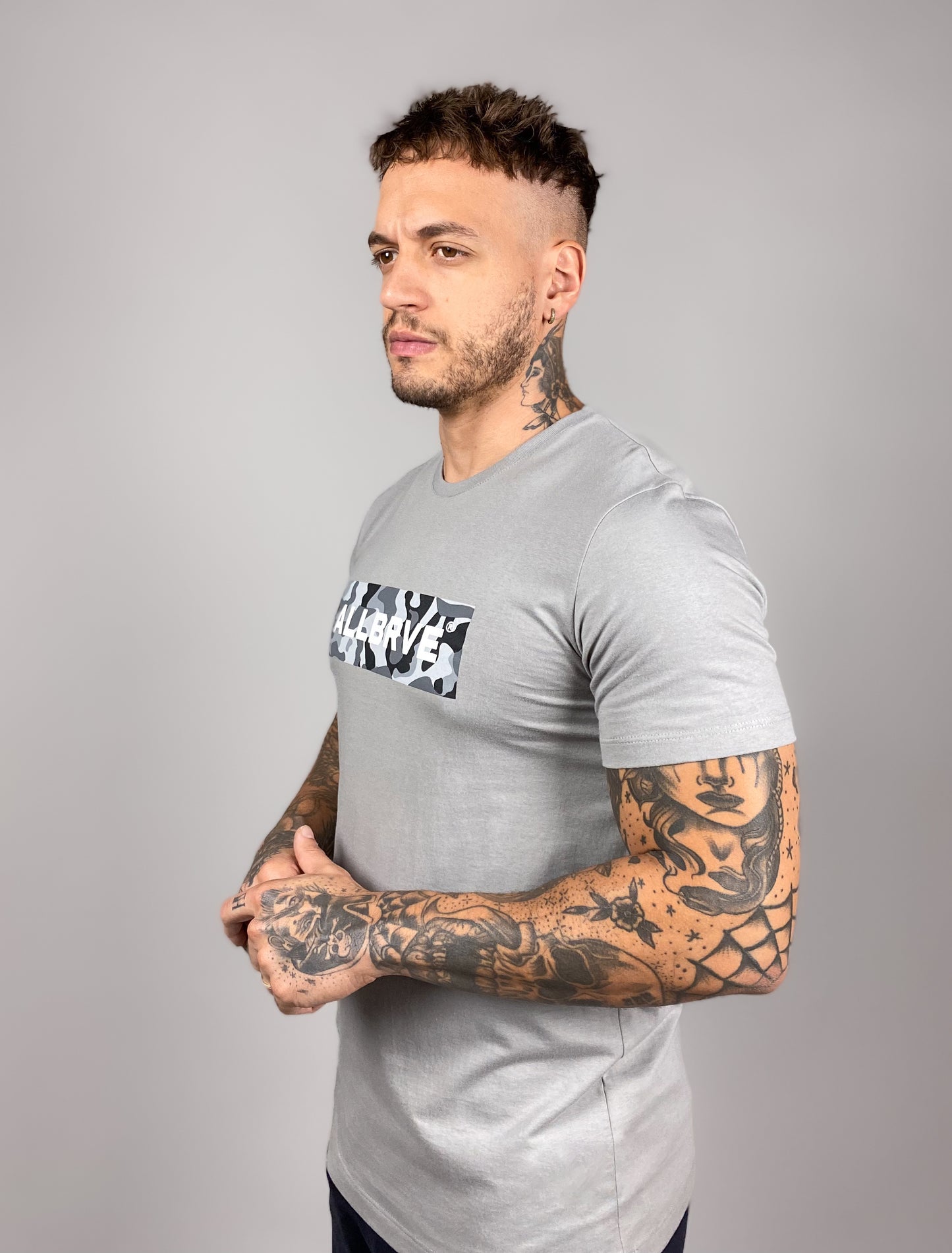 Camiseta Masculina Cinza Allbrve Camu