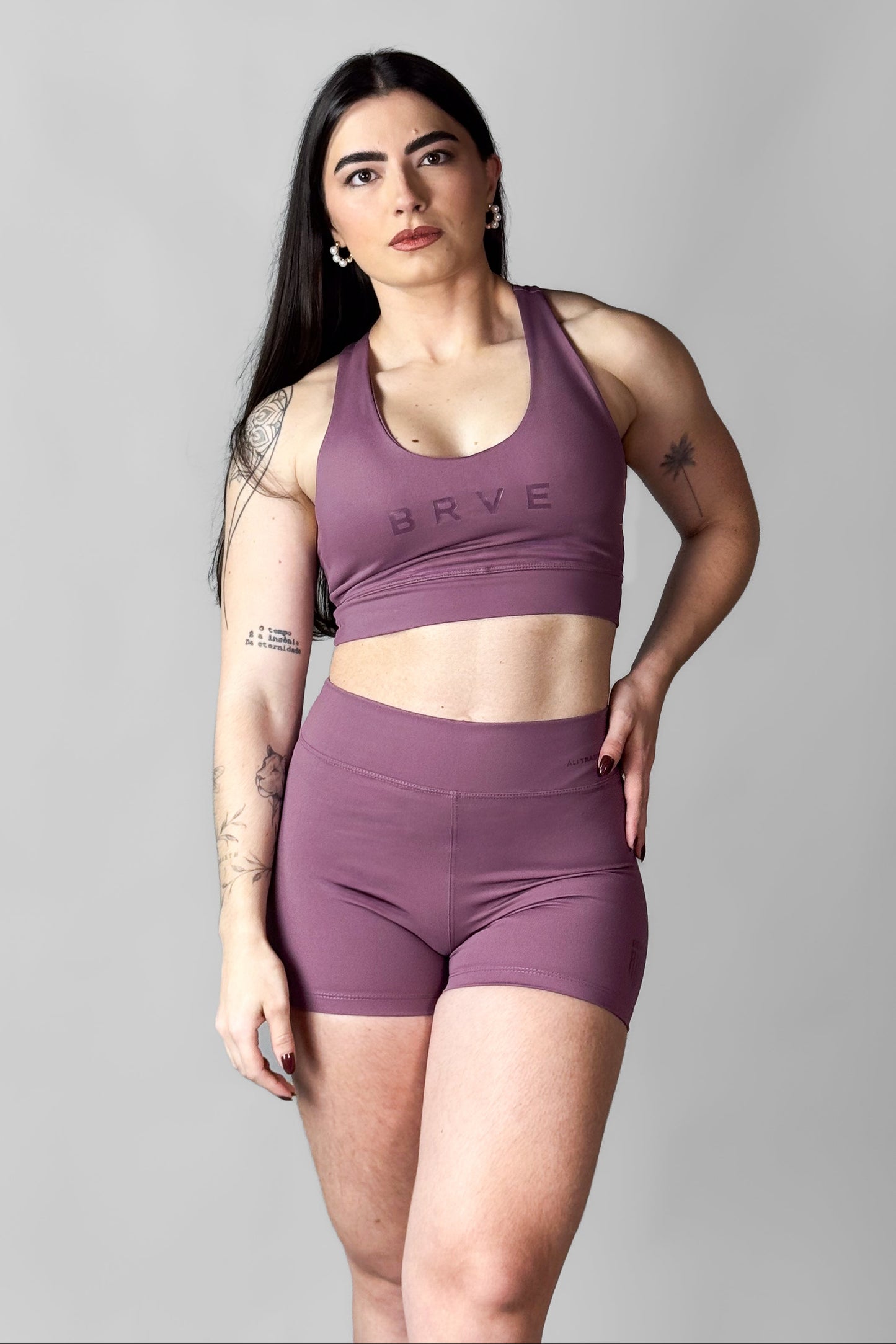 Shorts Feminino Alltraining Act Rosa Matte Logo