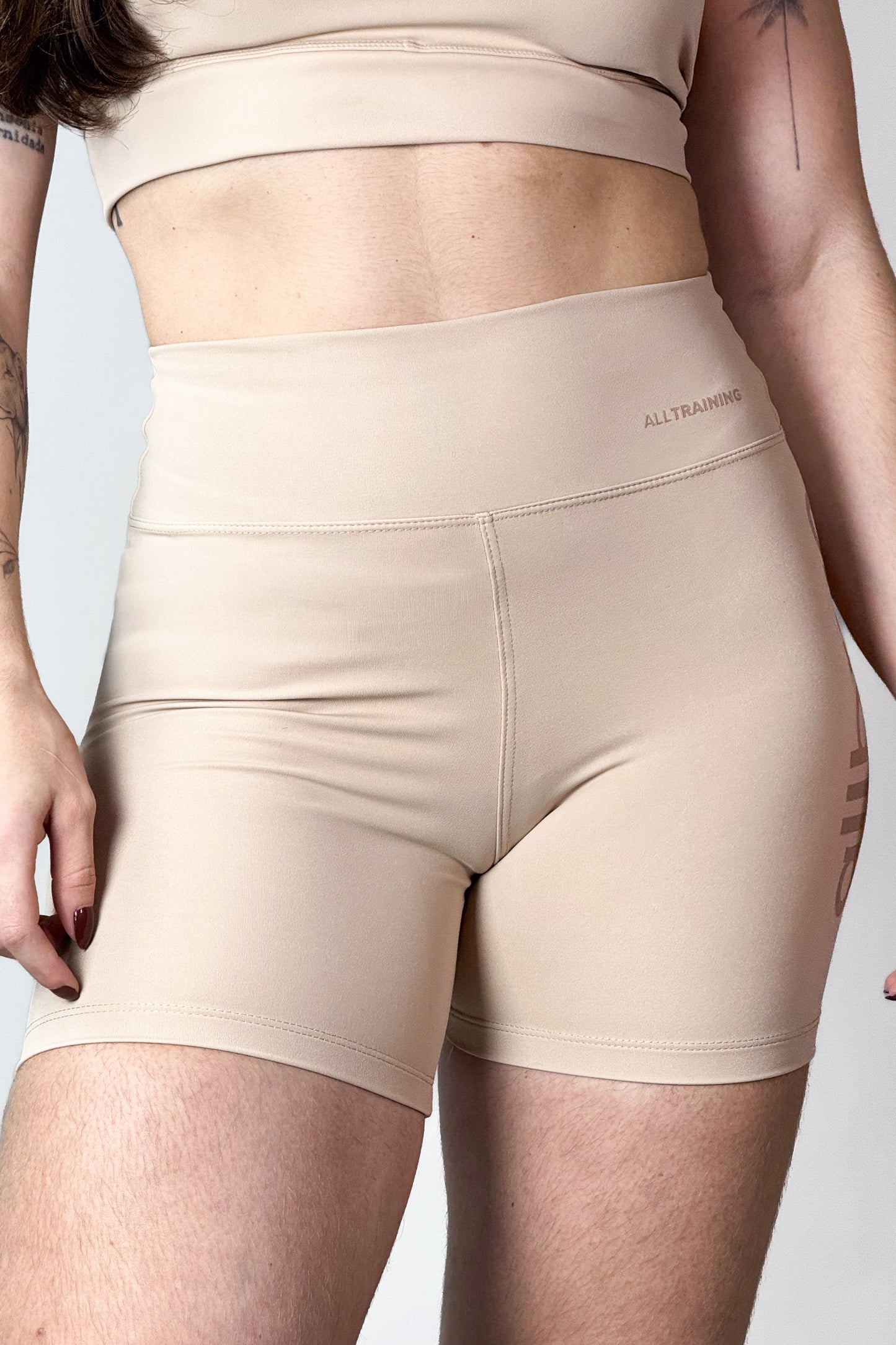 Shorts Feminino Alltraining Essential Creme Allbrve Round