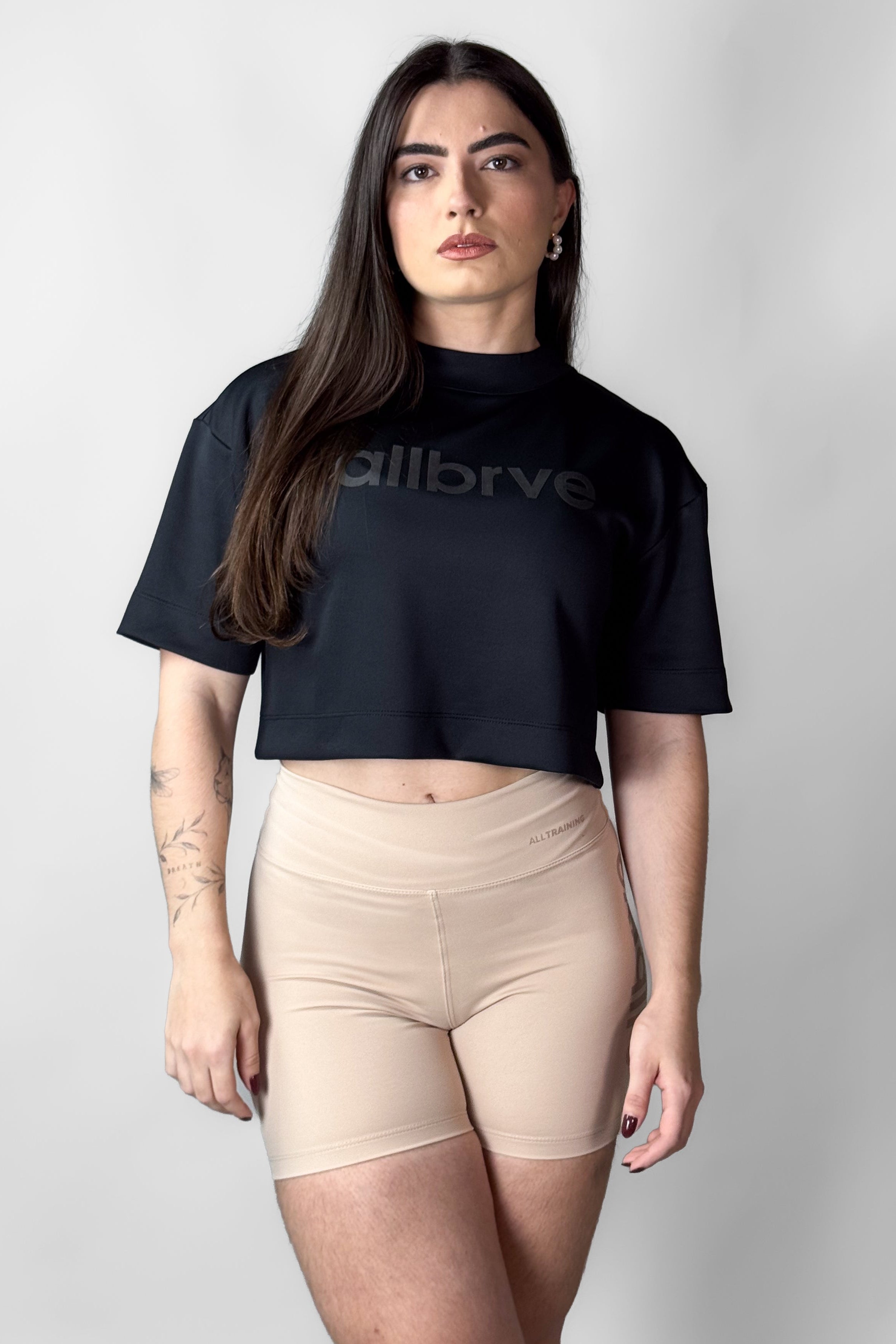 Cropped Oversized Allblack Allbrve Round