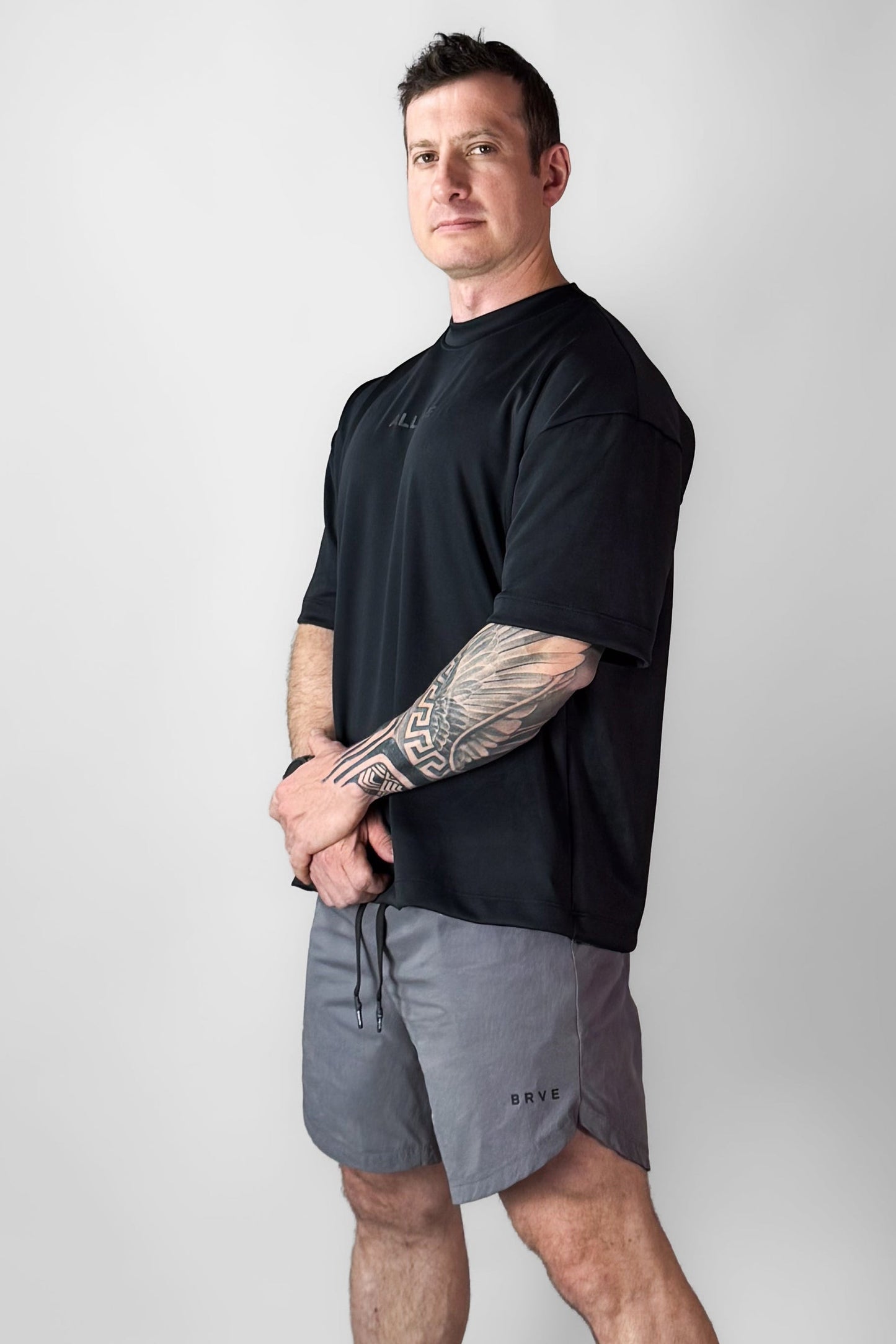 Camiseta Masculina Oversized Preto Allbrve PT