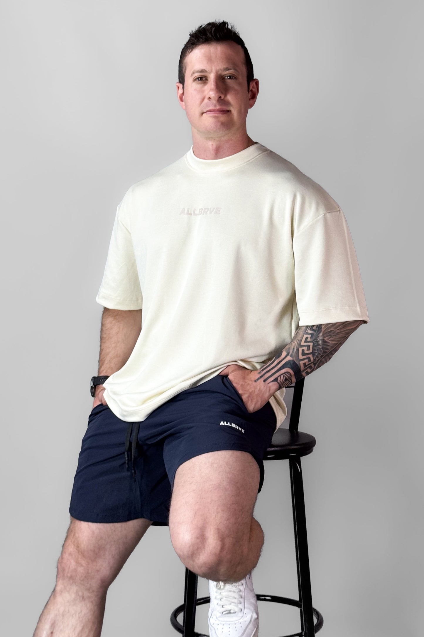 Camiseta Masculina Oversized Creme