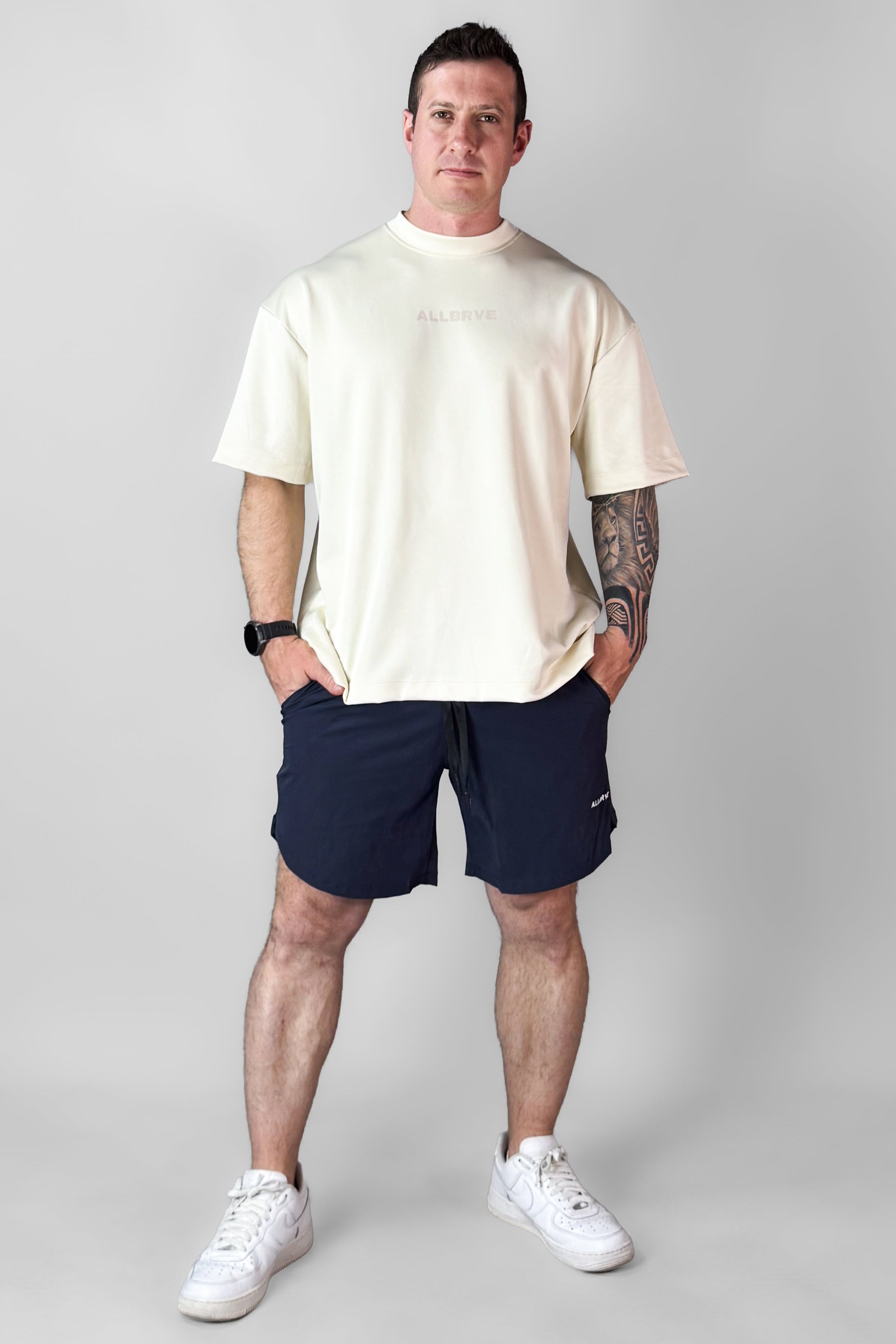 Camiseta Masculina Oversized Creme